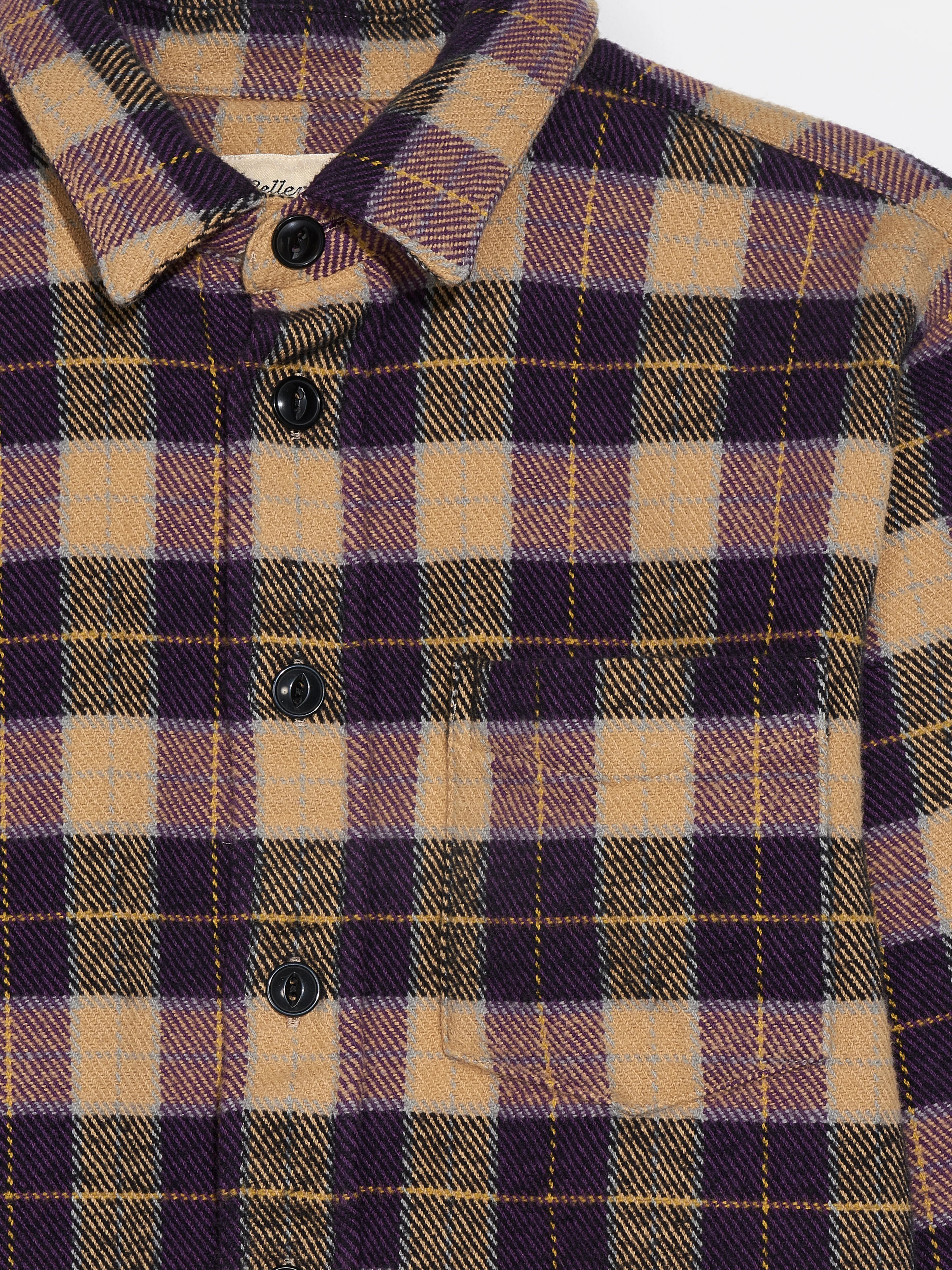 Gulian Overshirt - Egg / Purple For Boys | Bellerose