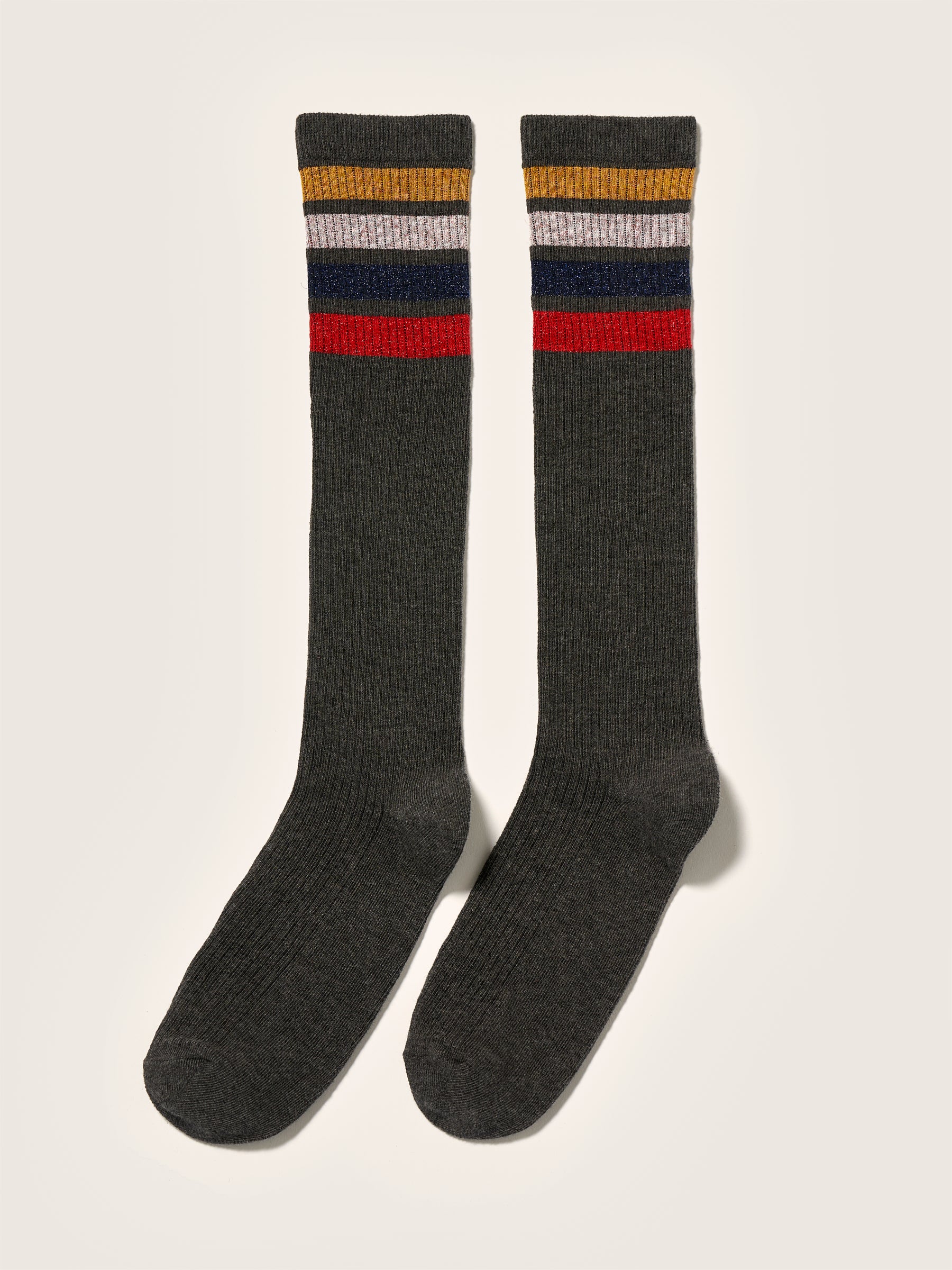 Bopek Knee-high Socks - Dark grey For Girls | Bellerose