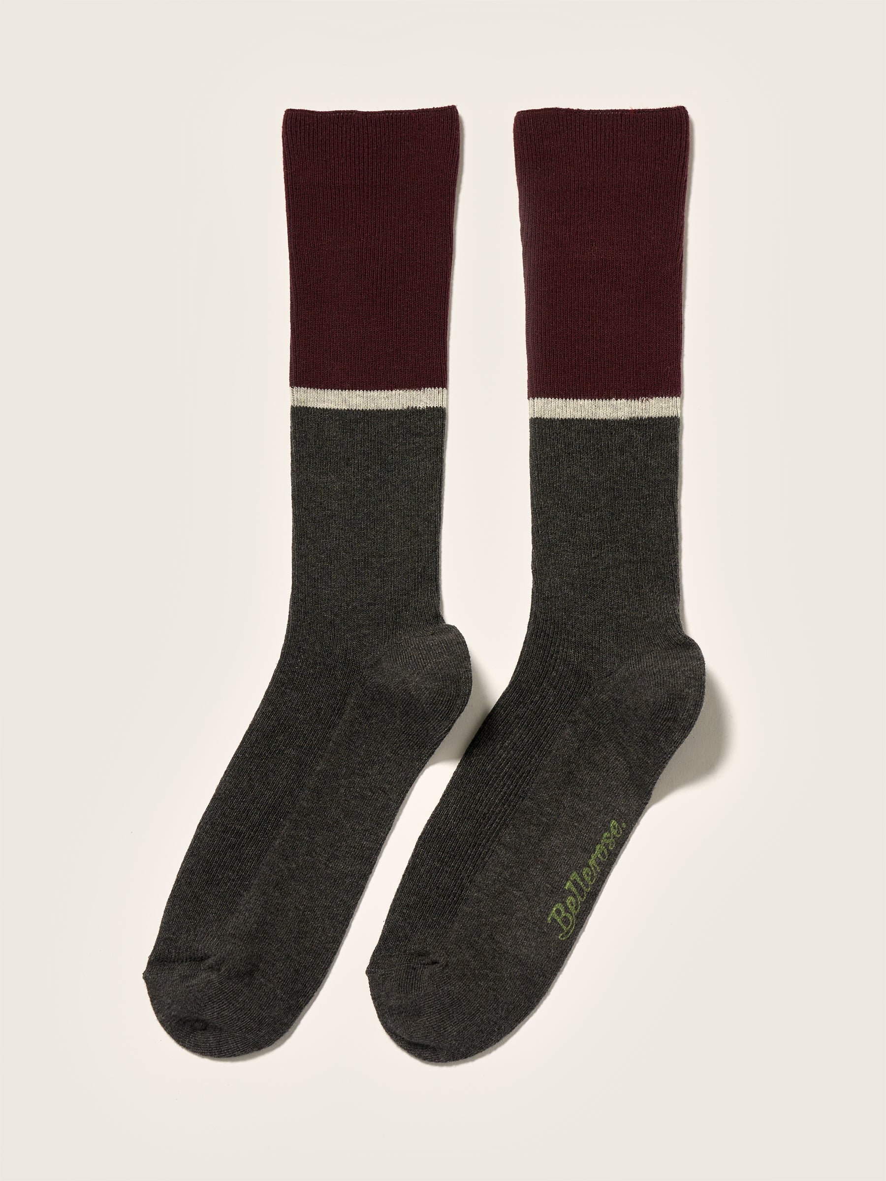 Chaussettes Montantes Boppi - Dark grey / Lychee Pour Garçon | Bellerose