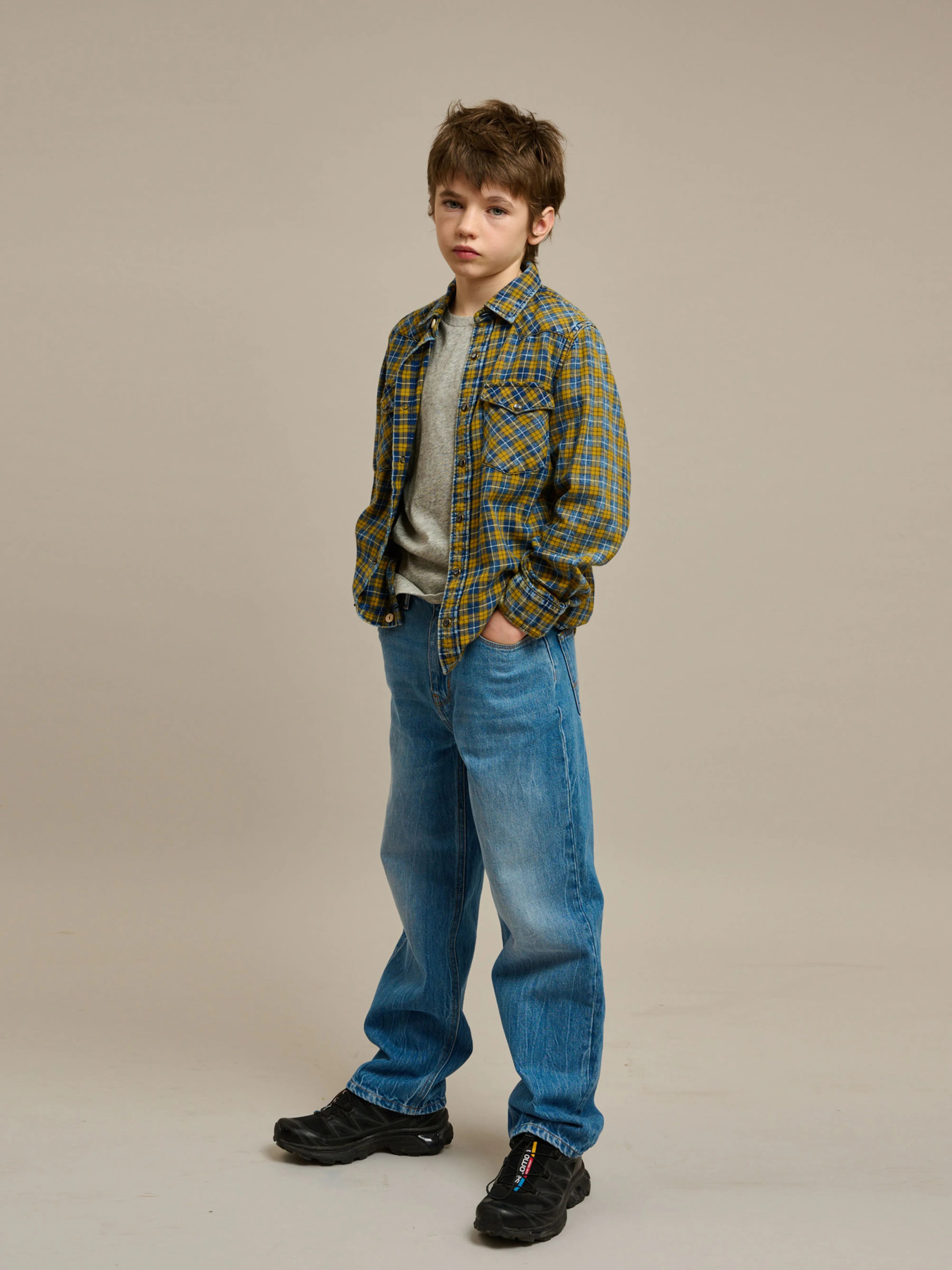 Peters Wide Jeans - Vintage light blue For Boys | Bellerose