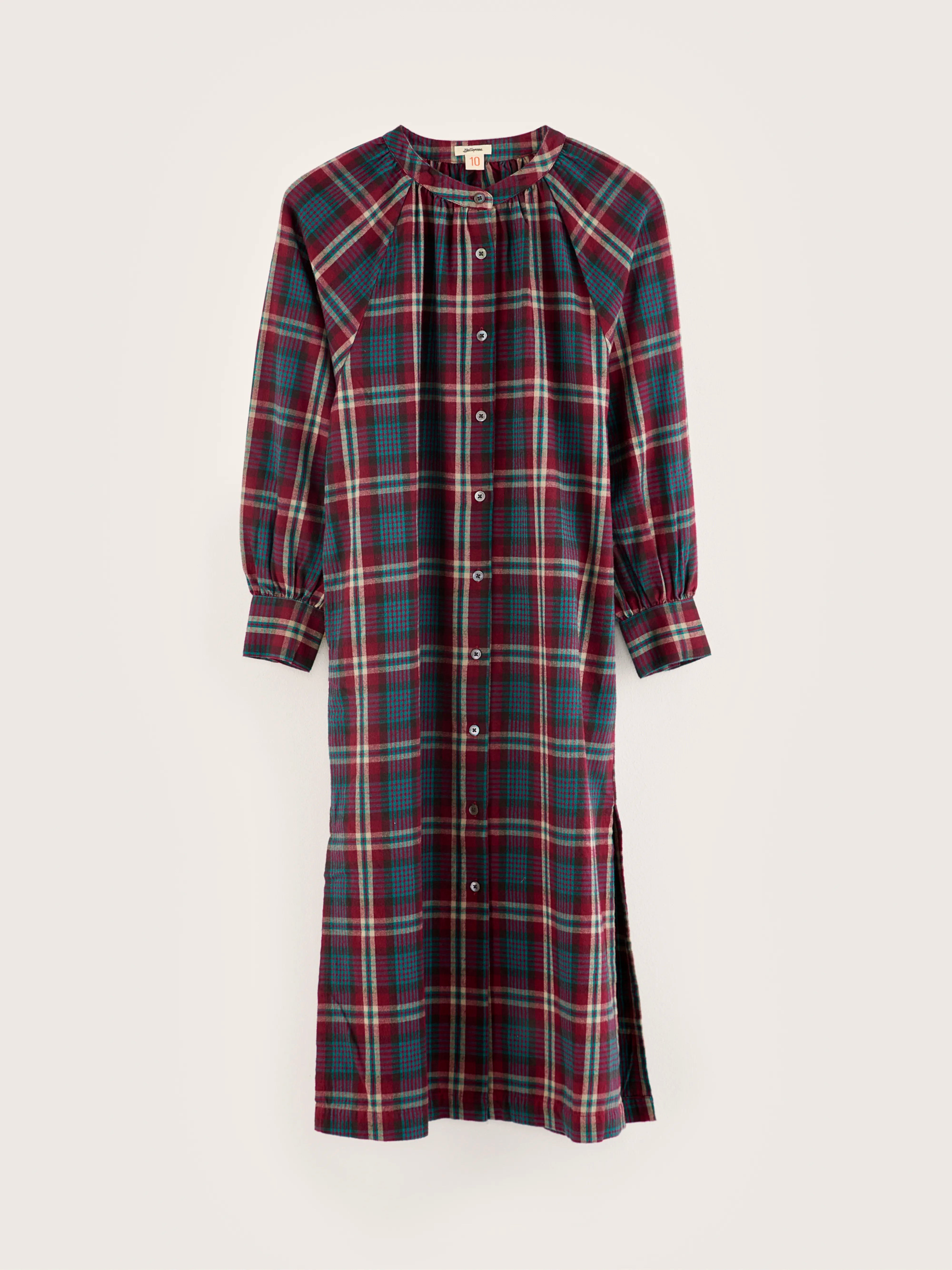 Hasta Shirt Dress - Gardenia / Red dahlia For Girls | Bellerose