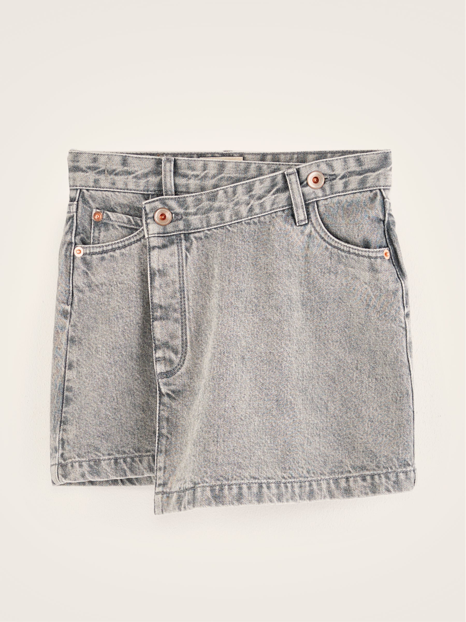 Wrapp Mini Skirt - Grey stone For Girls | Bellerose