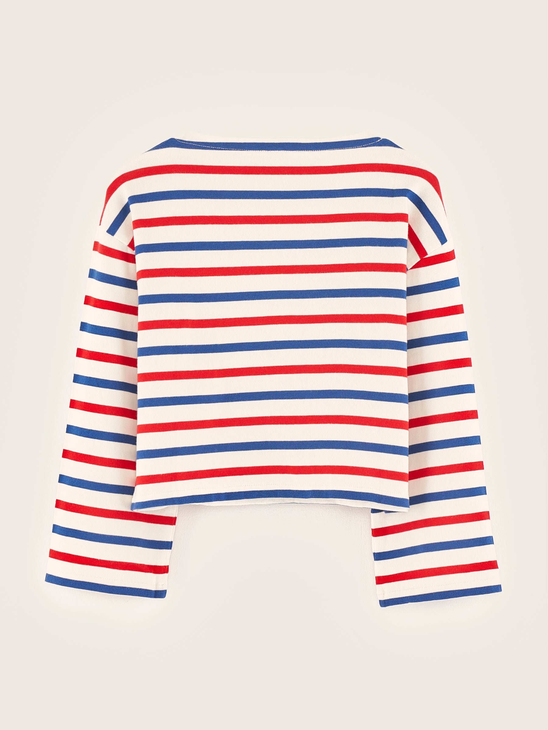 Fazed Long-sleeve T-shirt - Antique white / Red / Worker For Girls | Bellerose