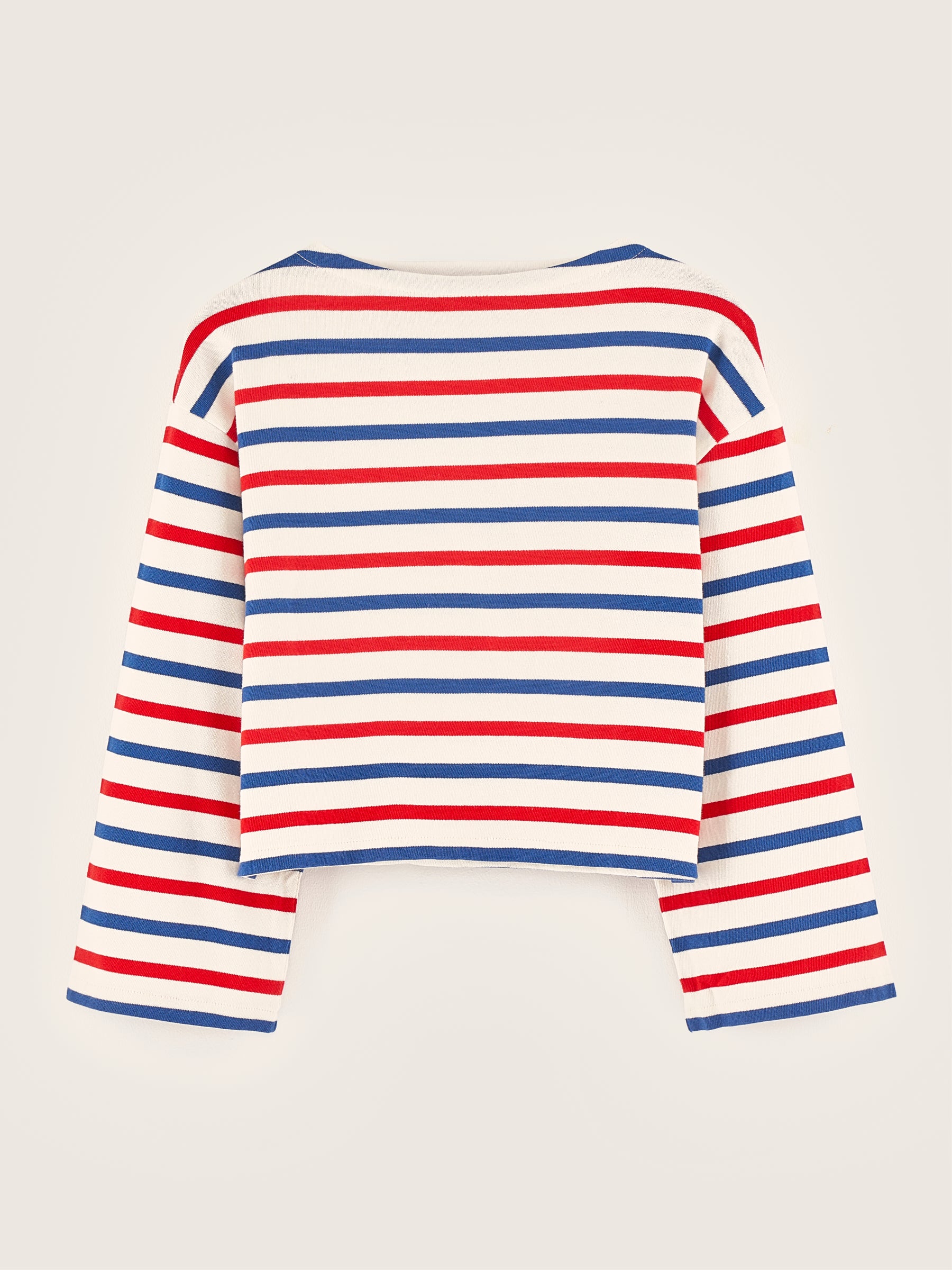 Fazed Long-sleeve T-shirt - Antique white / Red / Worker For Girls | Bellerose