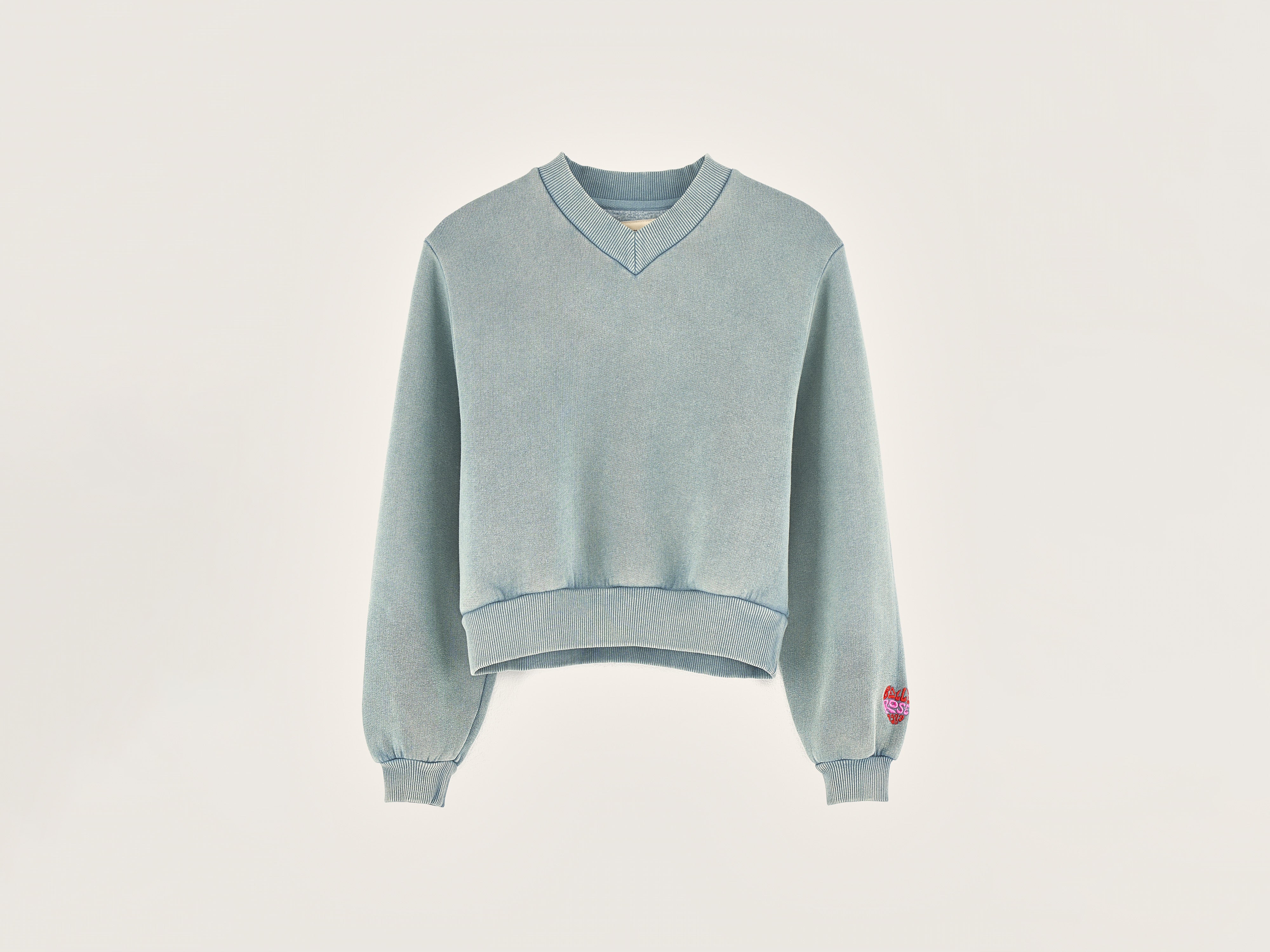 Febie v-hals sweatshirt (242 / G / HYDRO)