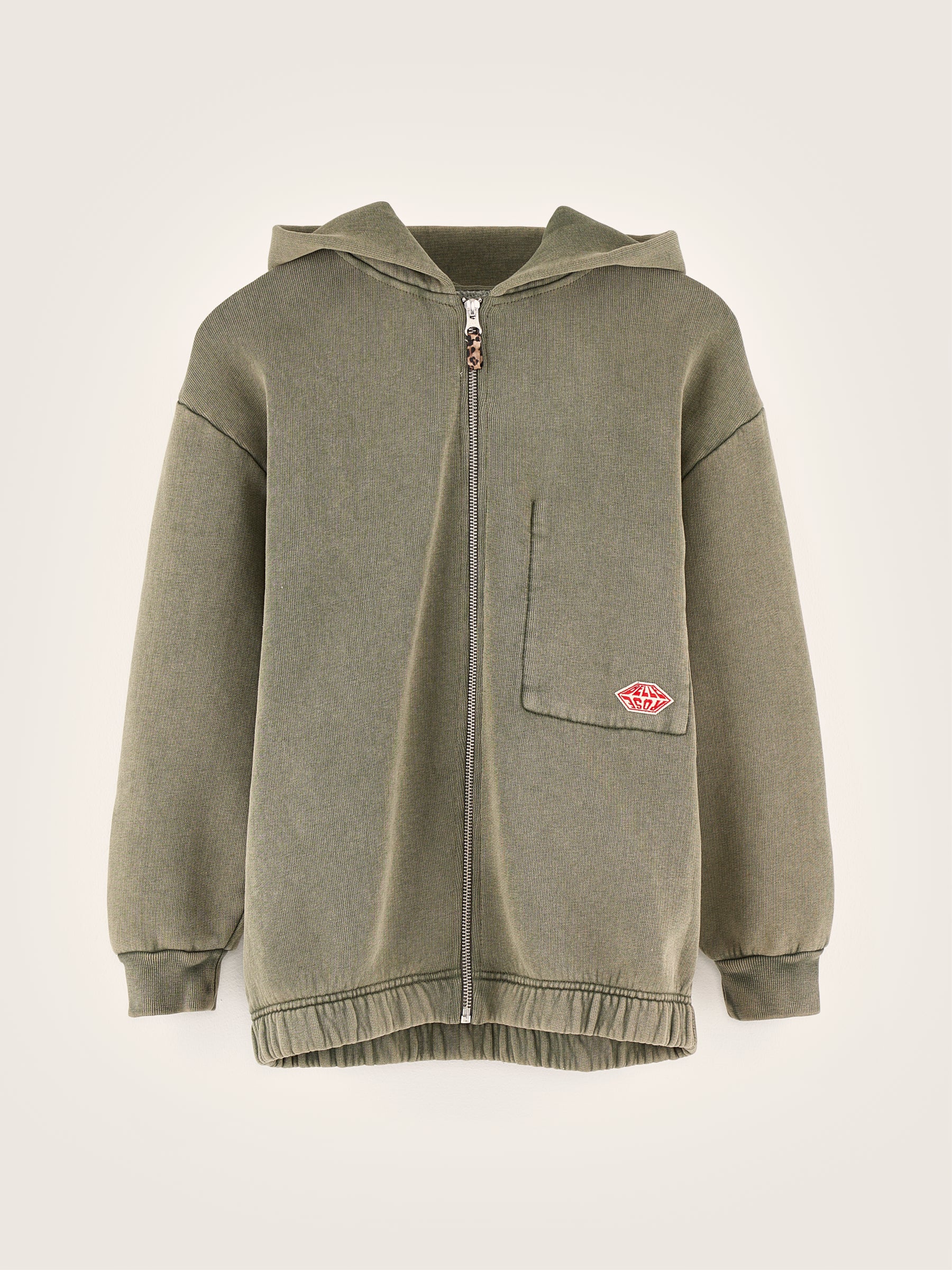 Farino Zip-up Hoodie - Moss For Girls | Bellerose