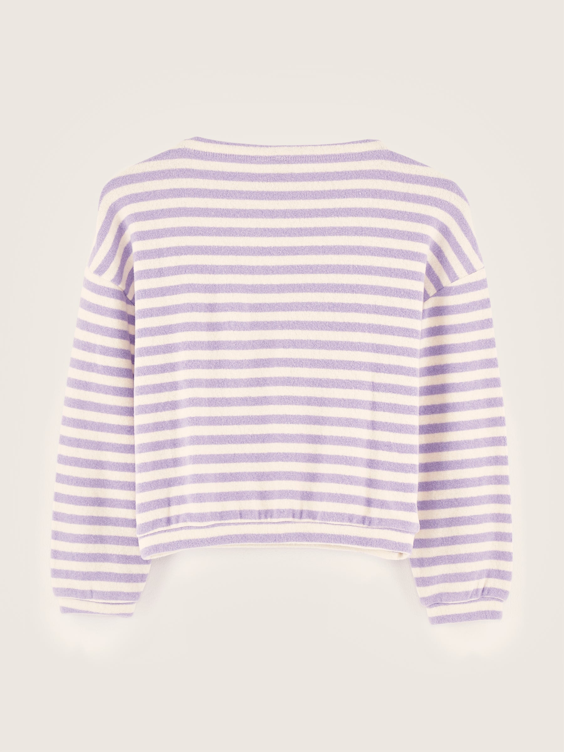 Vaso Long-sleeve T-shirt - Bonbon / Ecru For Girls | Bellerose