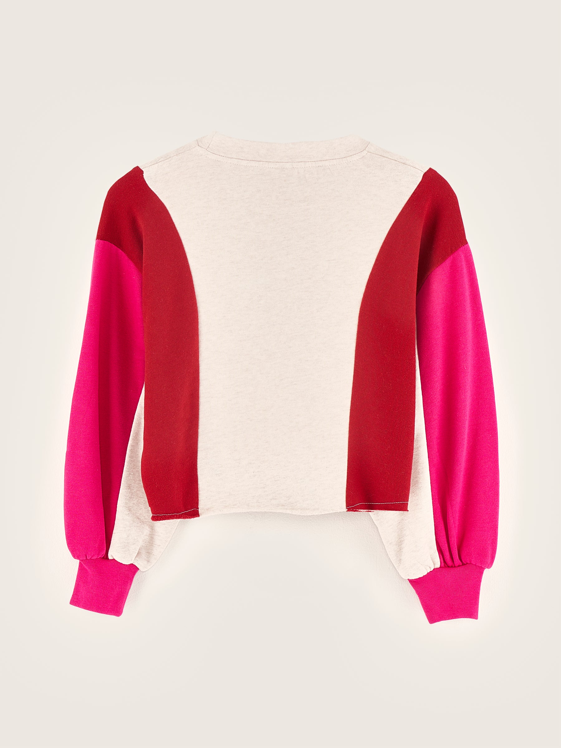 Faroek Round-neck Sweatshirt - Fushia / Sugarcane For Girls | Bellerose