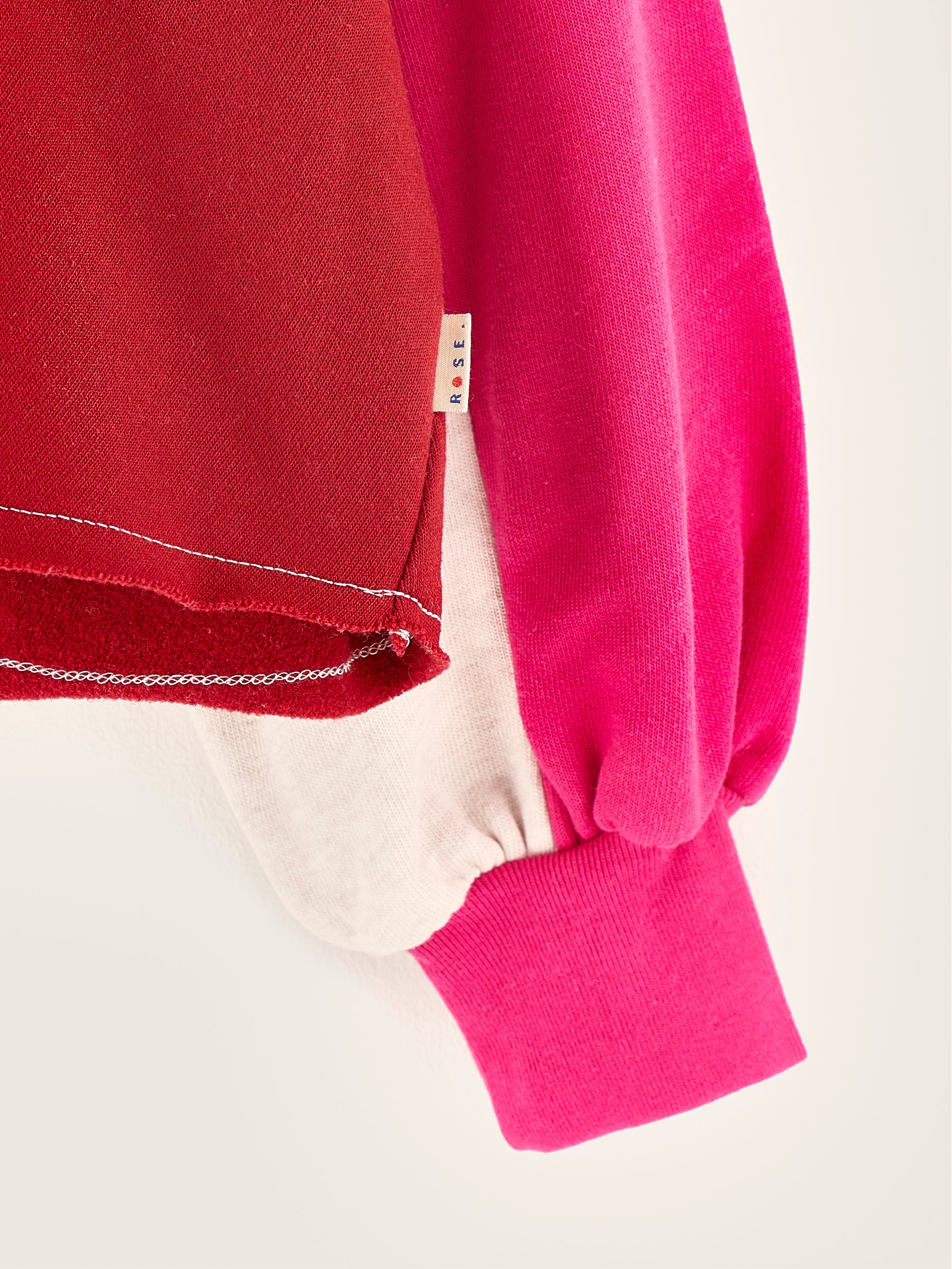 Faroek Round-neck Sweatshirt - Fushia / Sugarcane For Girls | Bellerose