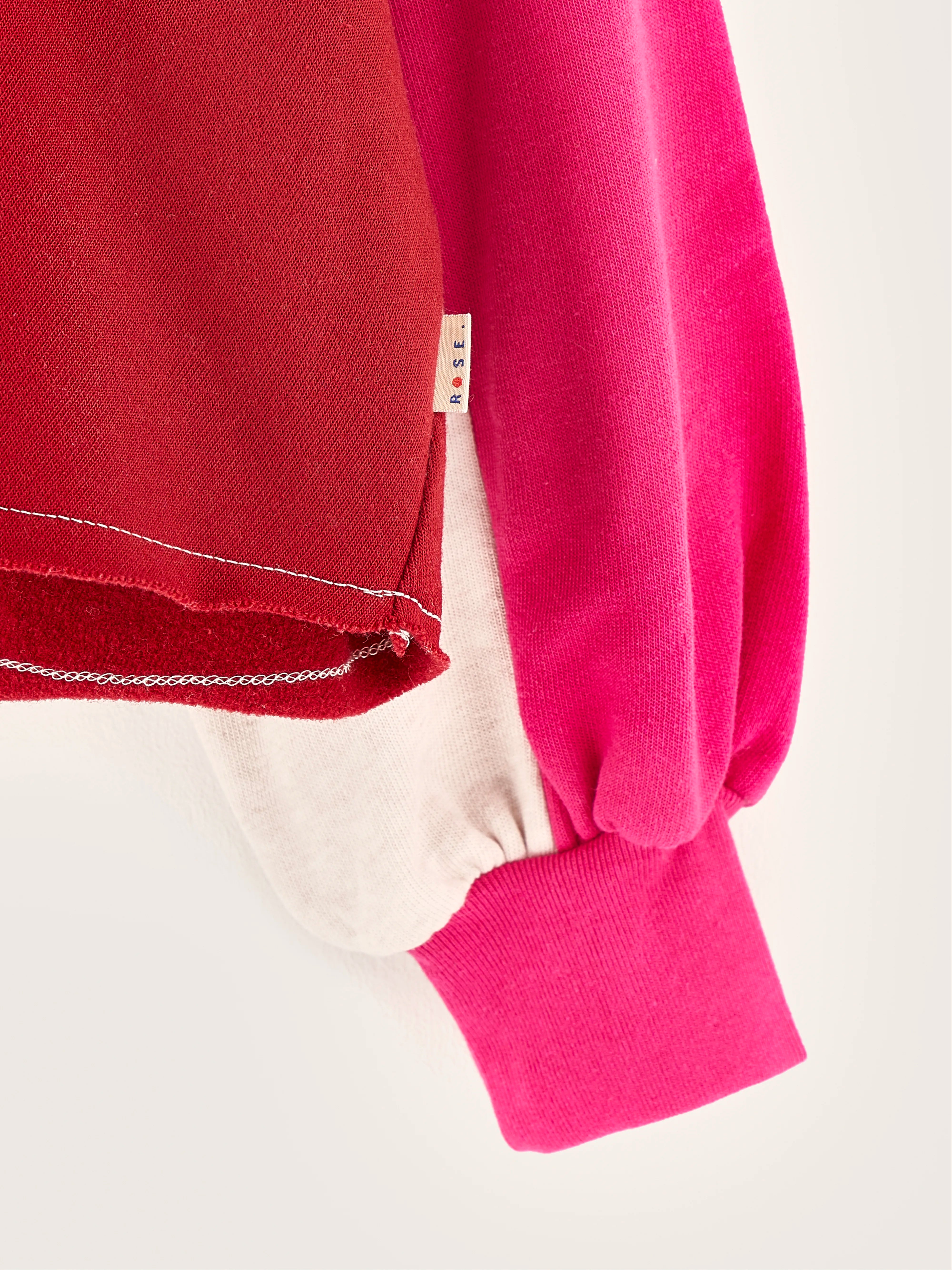 Sweatshirt Col Rond Faroek - Fushia / Sugarcane Pour Fille | Bellerose