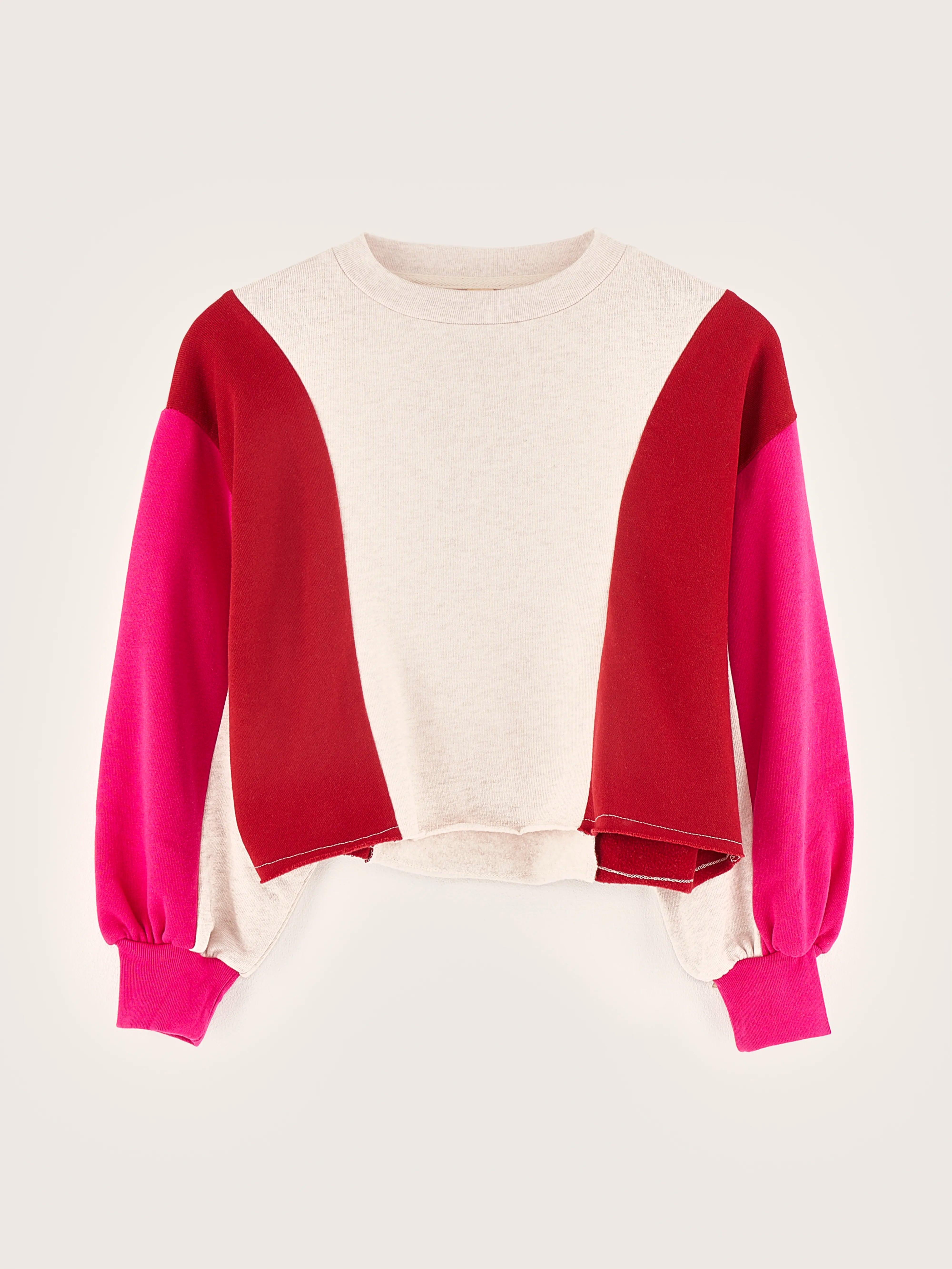 Sweatshirt Col Rond Faroek - Fushia / Sugarcane Pour Fille | Bellerose