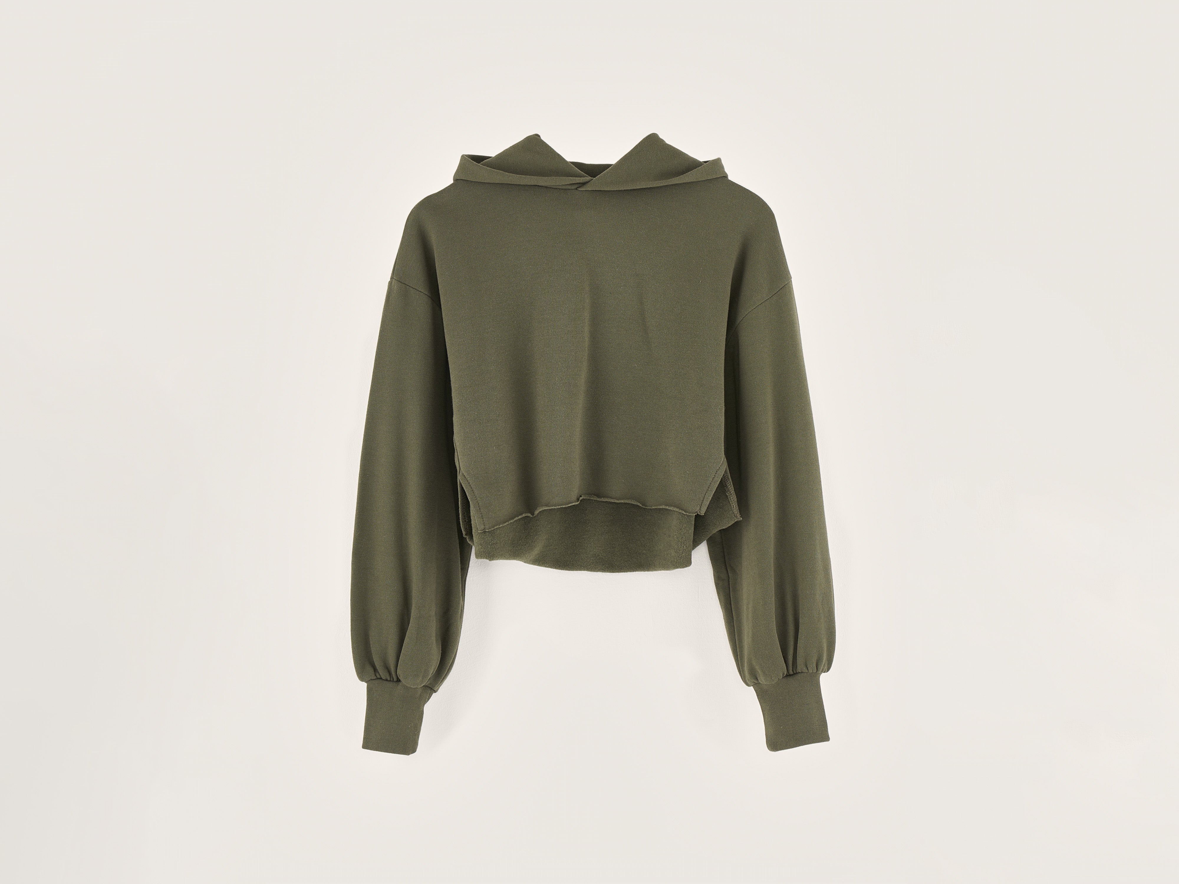 Felico cropped hoodie (242 / G / MOSS)