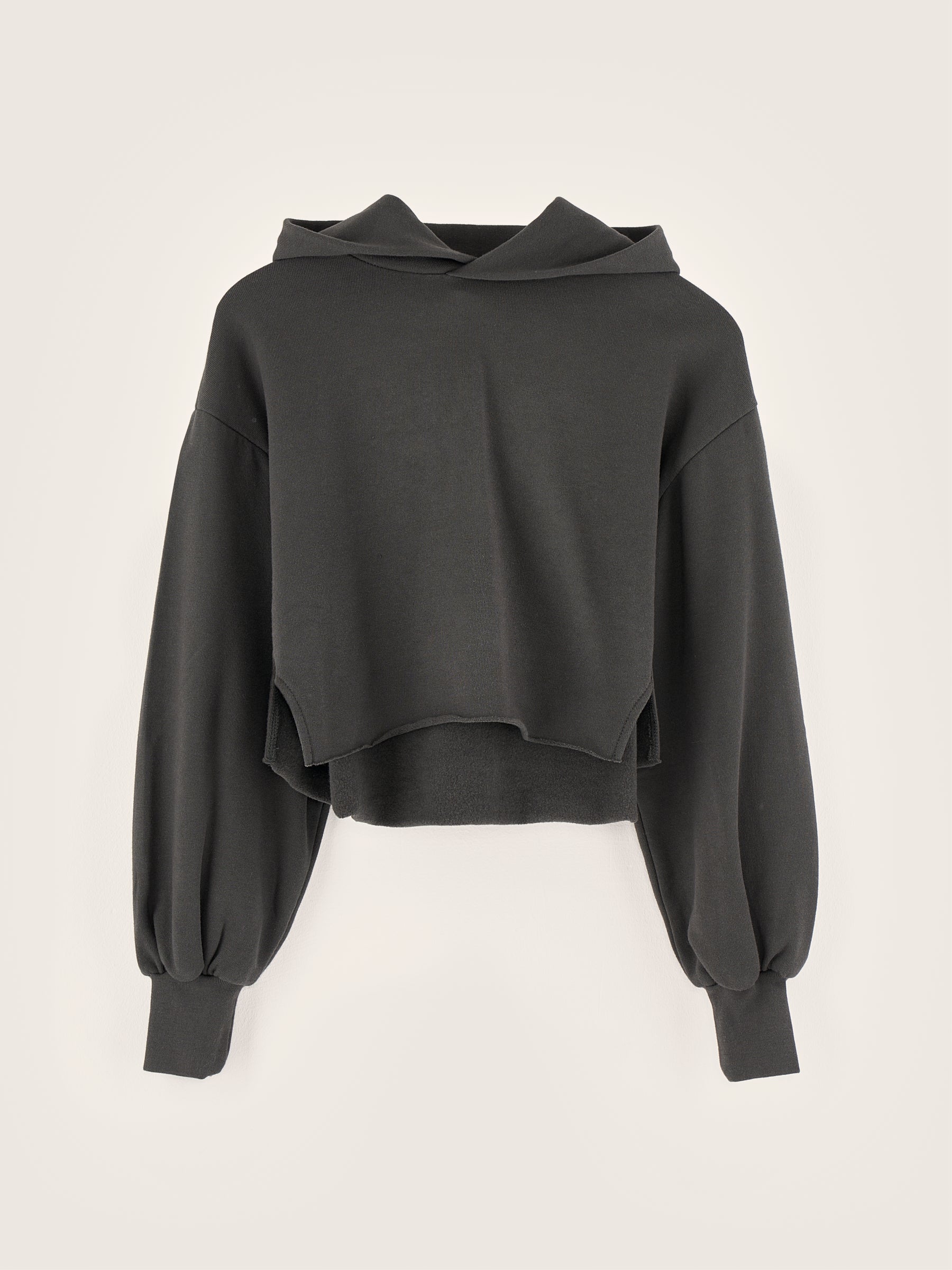 Felico Cropped Hoodie - Black sand For Girls | Bellerose