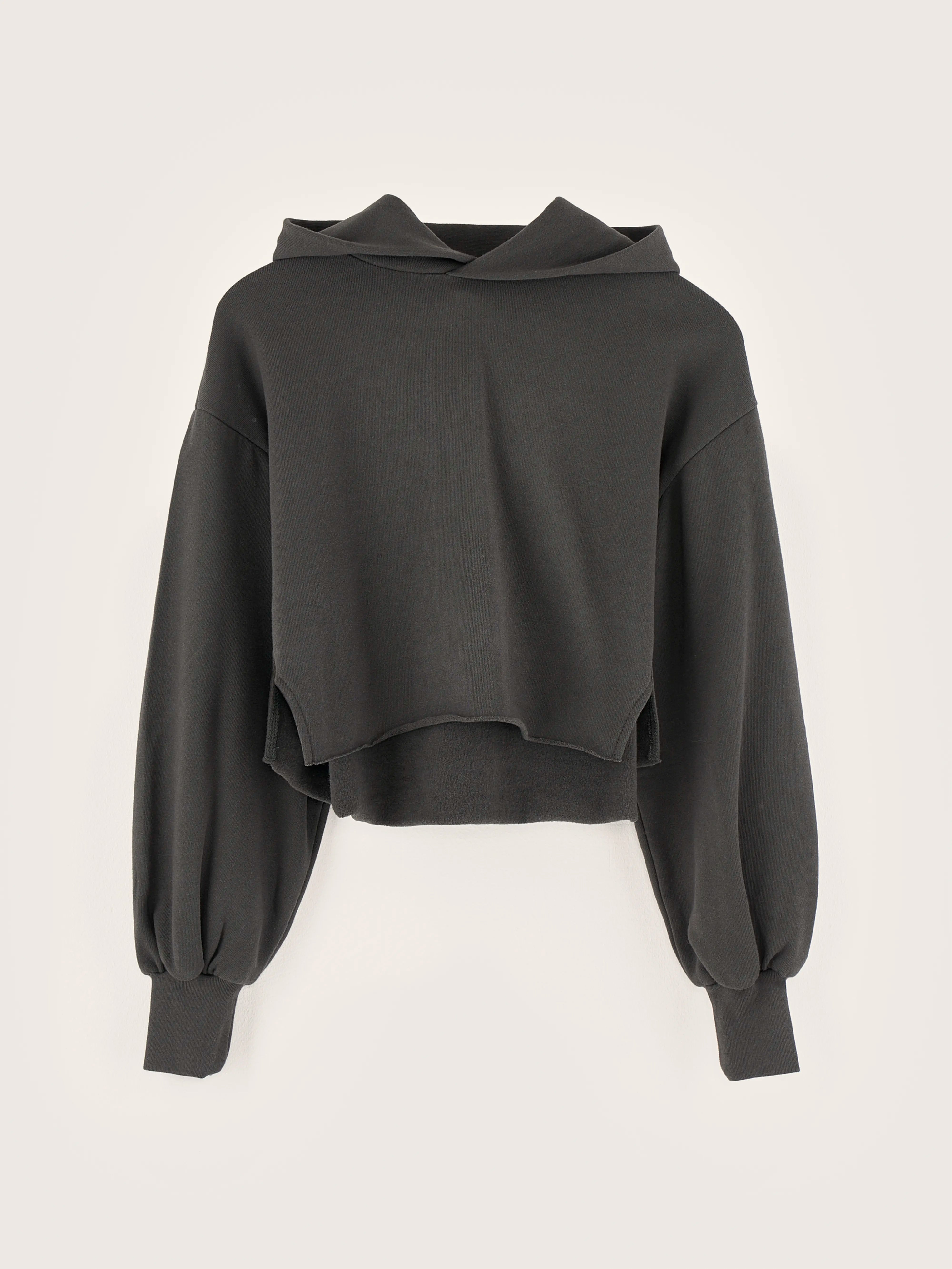 Black cropped hoodie for girls Bellerose