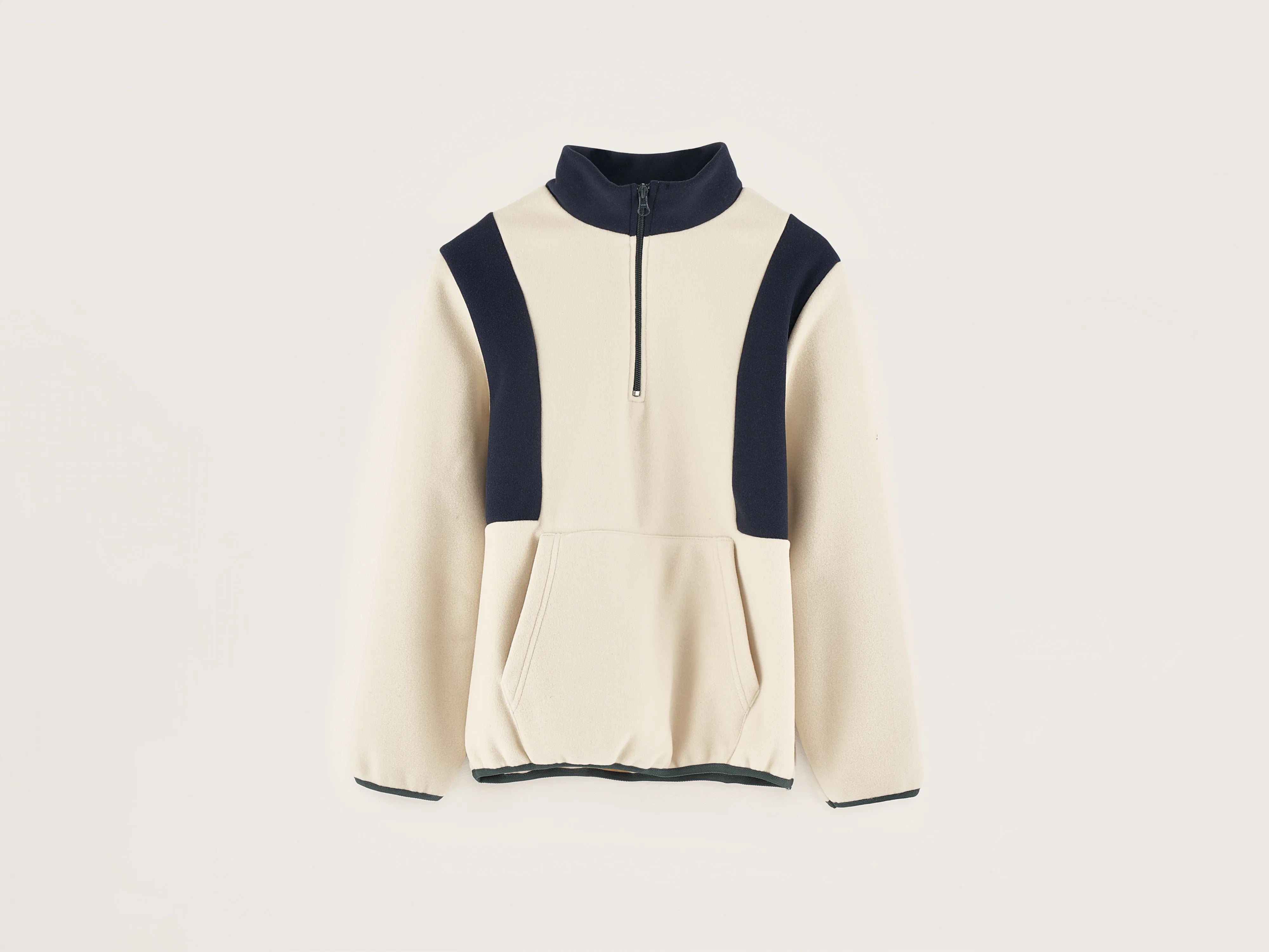 Faris zipped-collar sweatshirt   (242 / B / SUGARCANE)