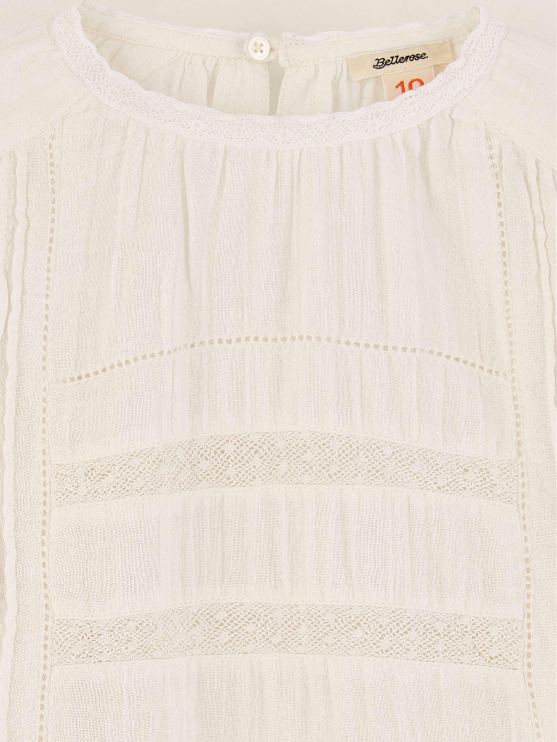 Hekoo Romantic Blouse - Ecru For Girls | Bellerose