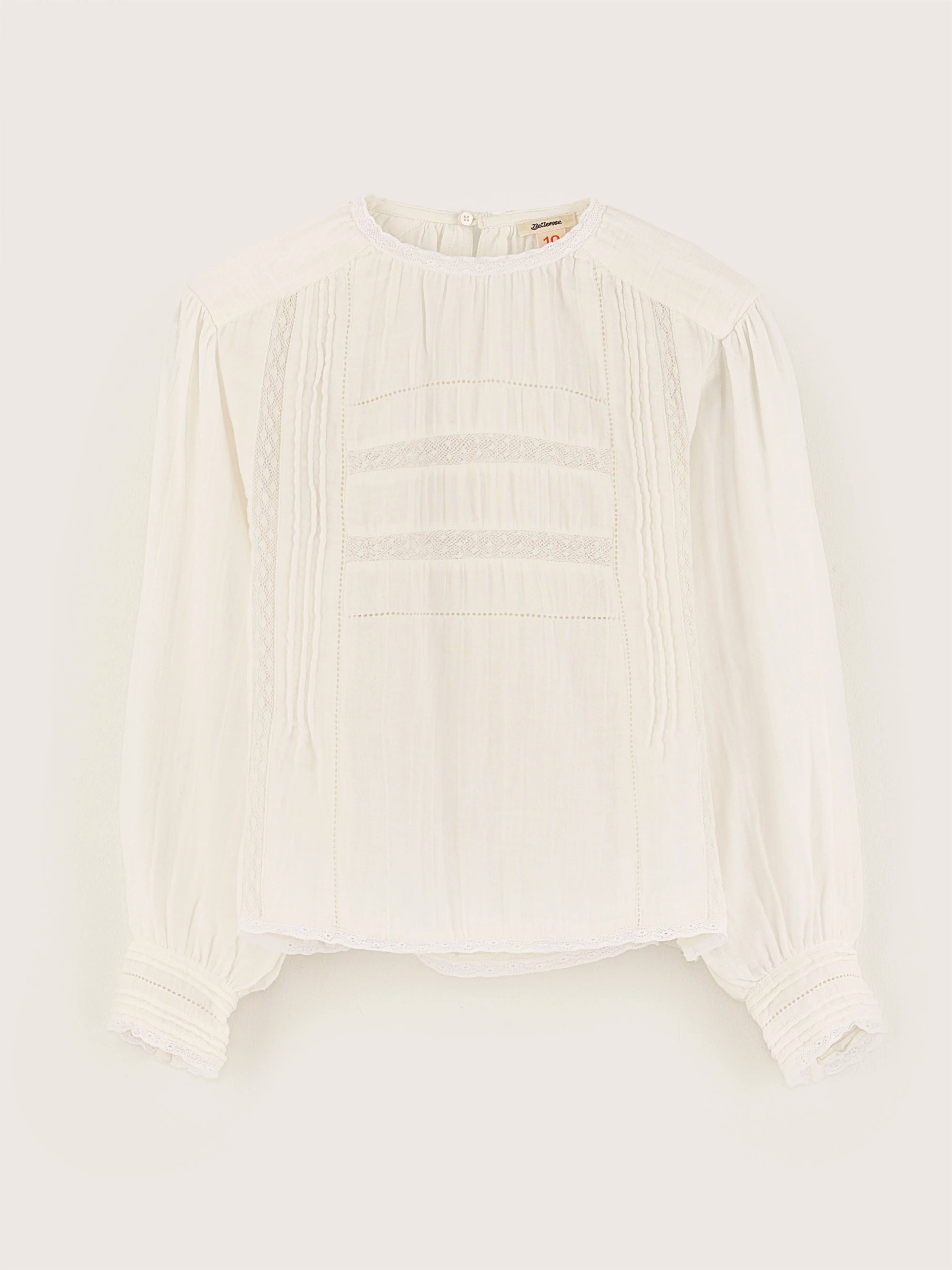 Hekoo Romantic Blouse - Ecru For Girls | Bellerose