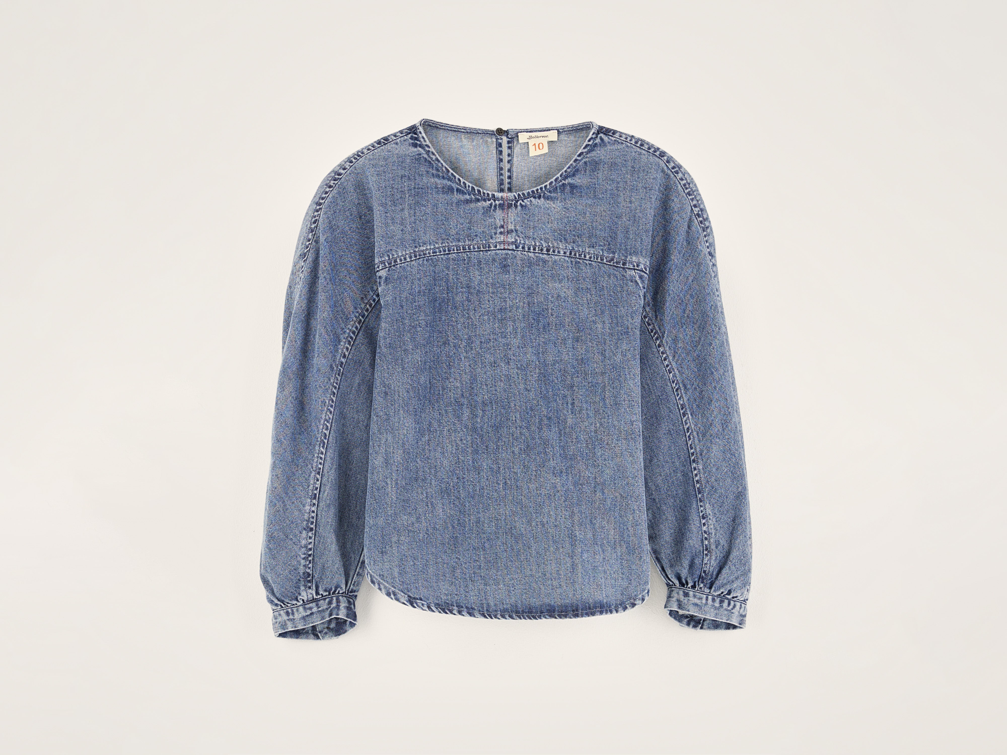 Agar denim blouse (242 / G / LT BLUE STONE)