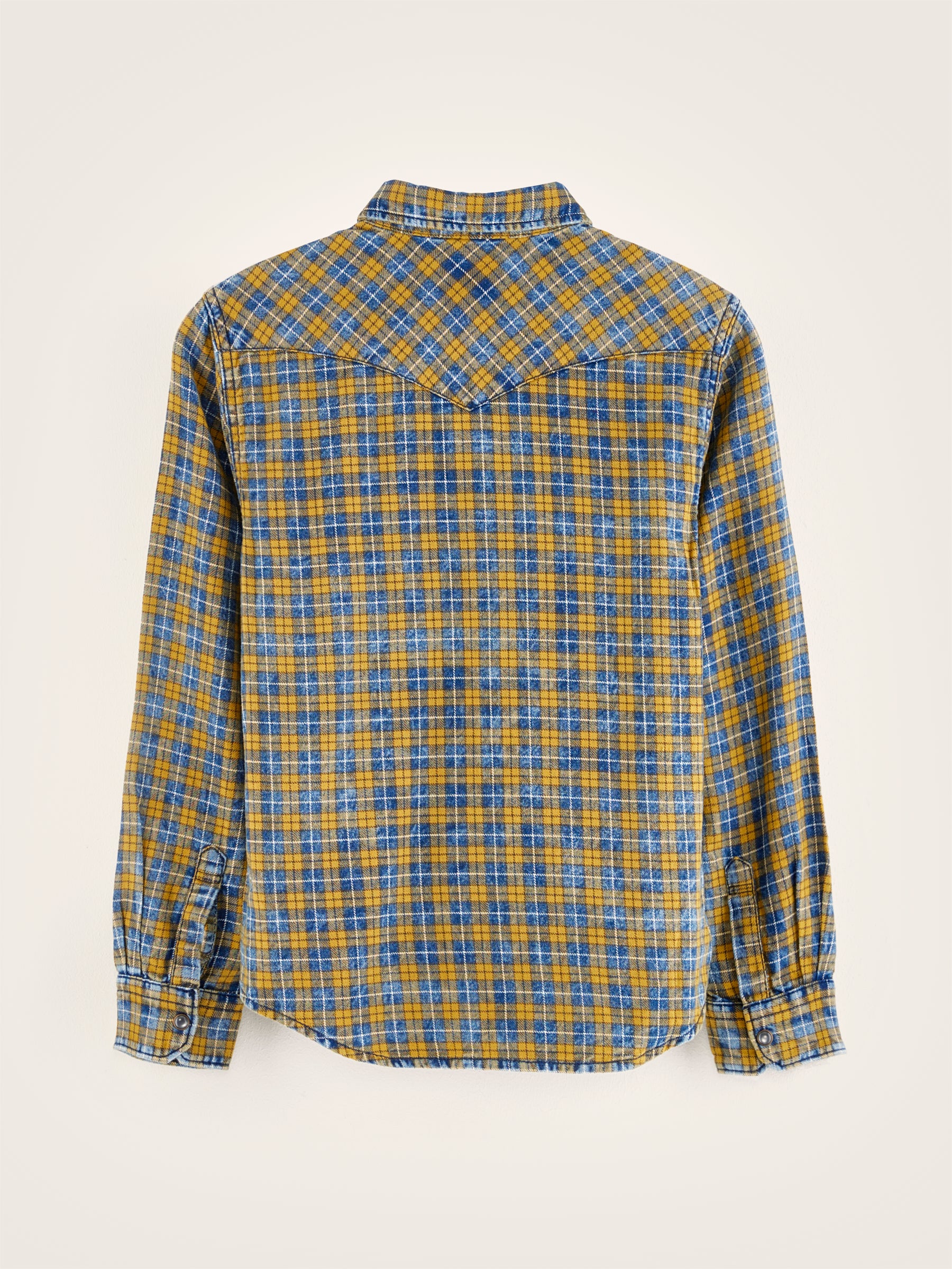 Peio Checked Shirt - Cornflakes / Myosotis For Boys | Bellerose