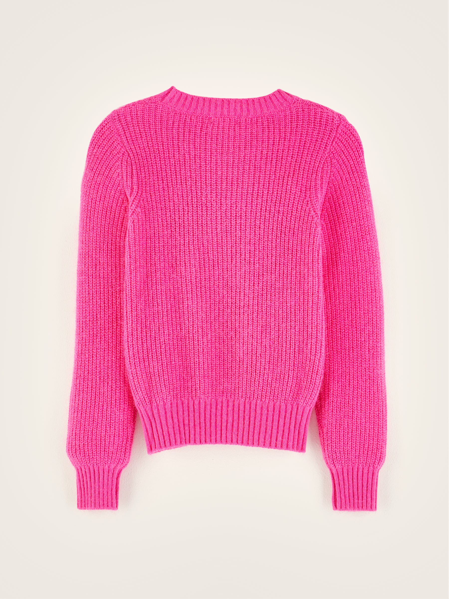 Pull Col Rond Diot - Fushia Pour Fille | Bellerose