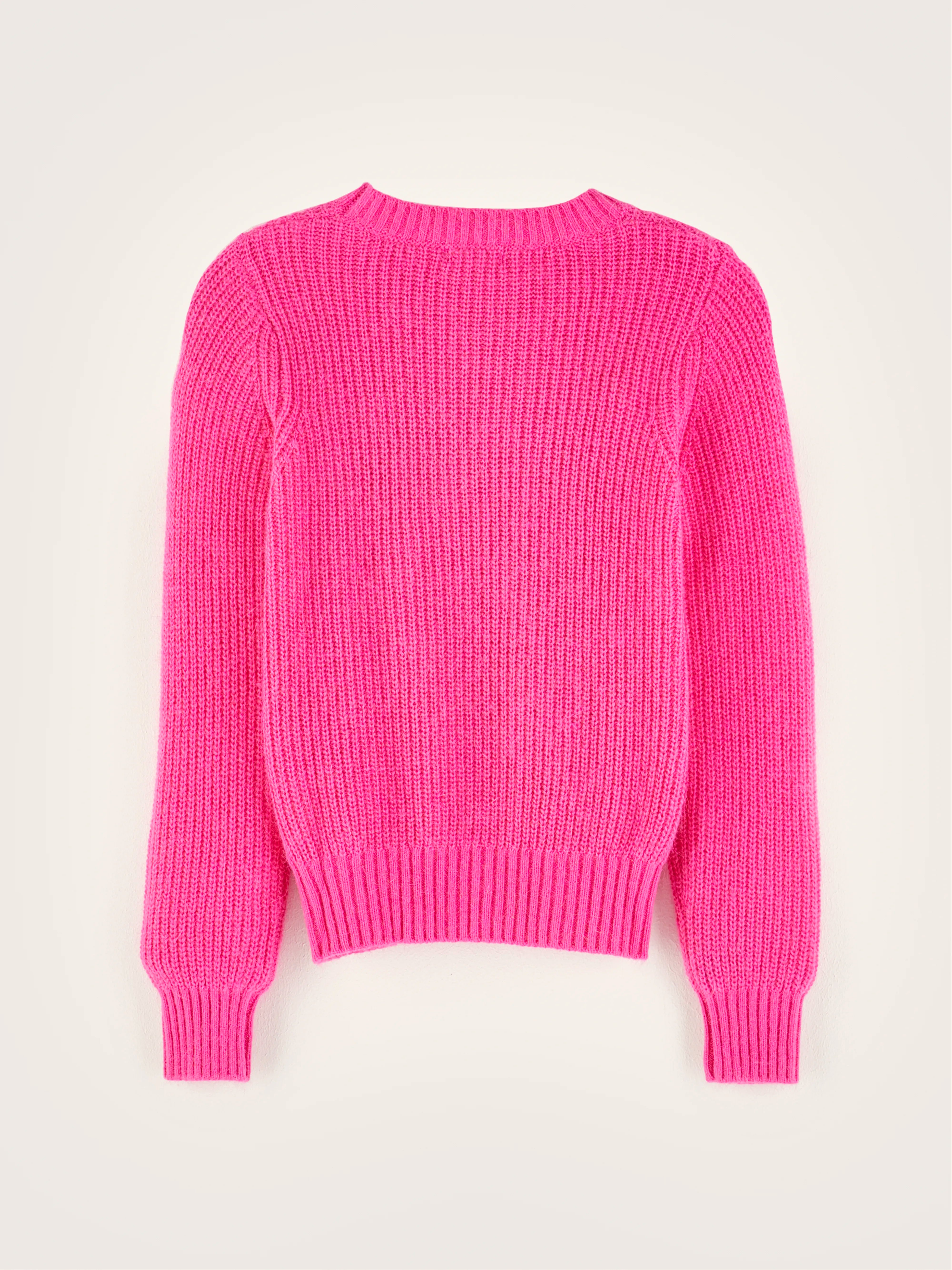 Pull Col Rond Diot - Fushia Pour Fille | Bellerose