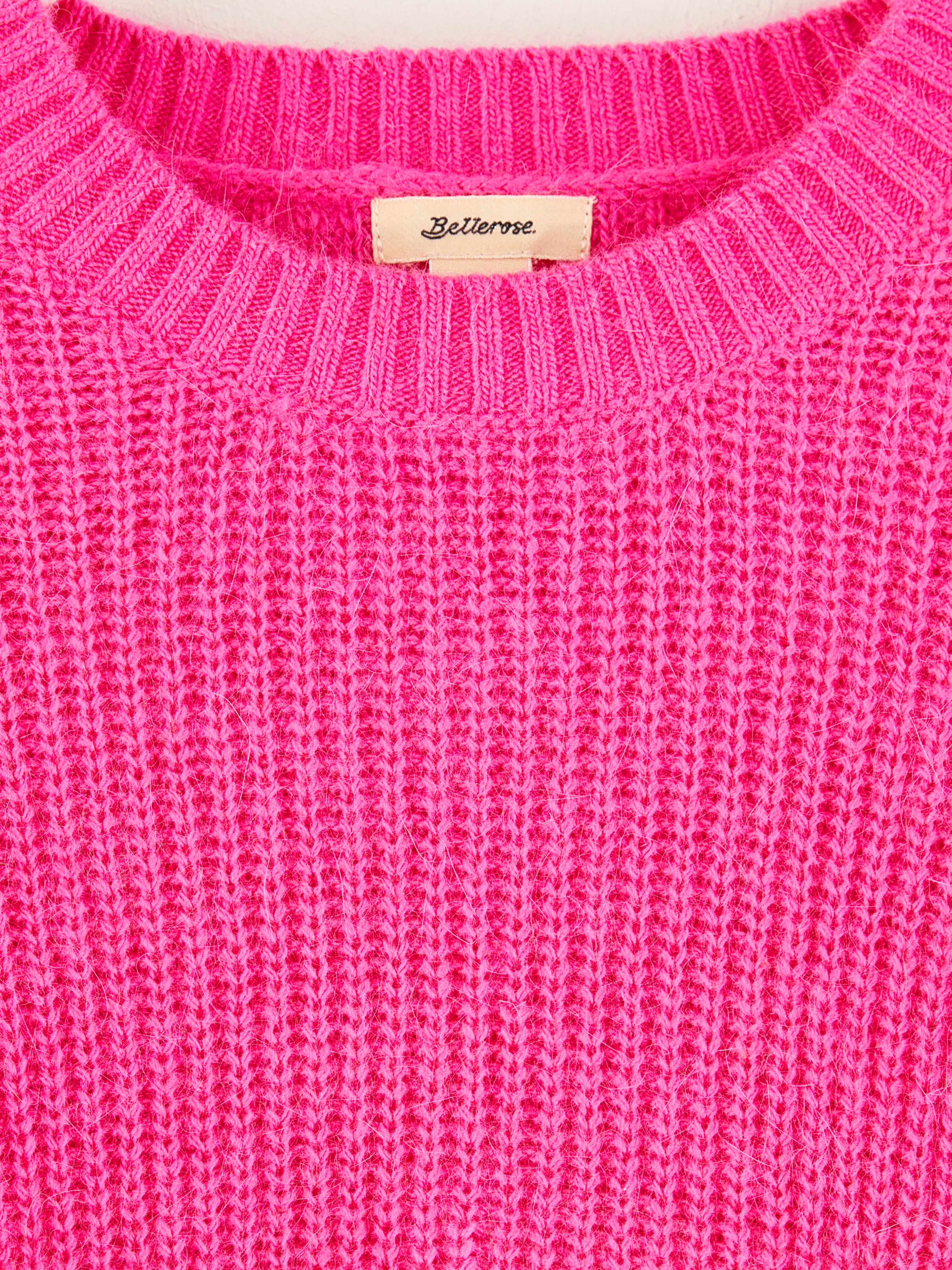 Pull Col Rond Diot - Fushia Pour Fille | Bellerose