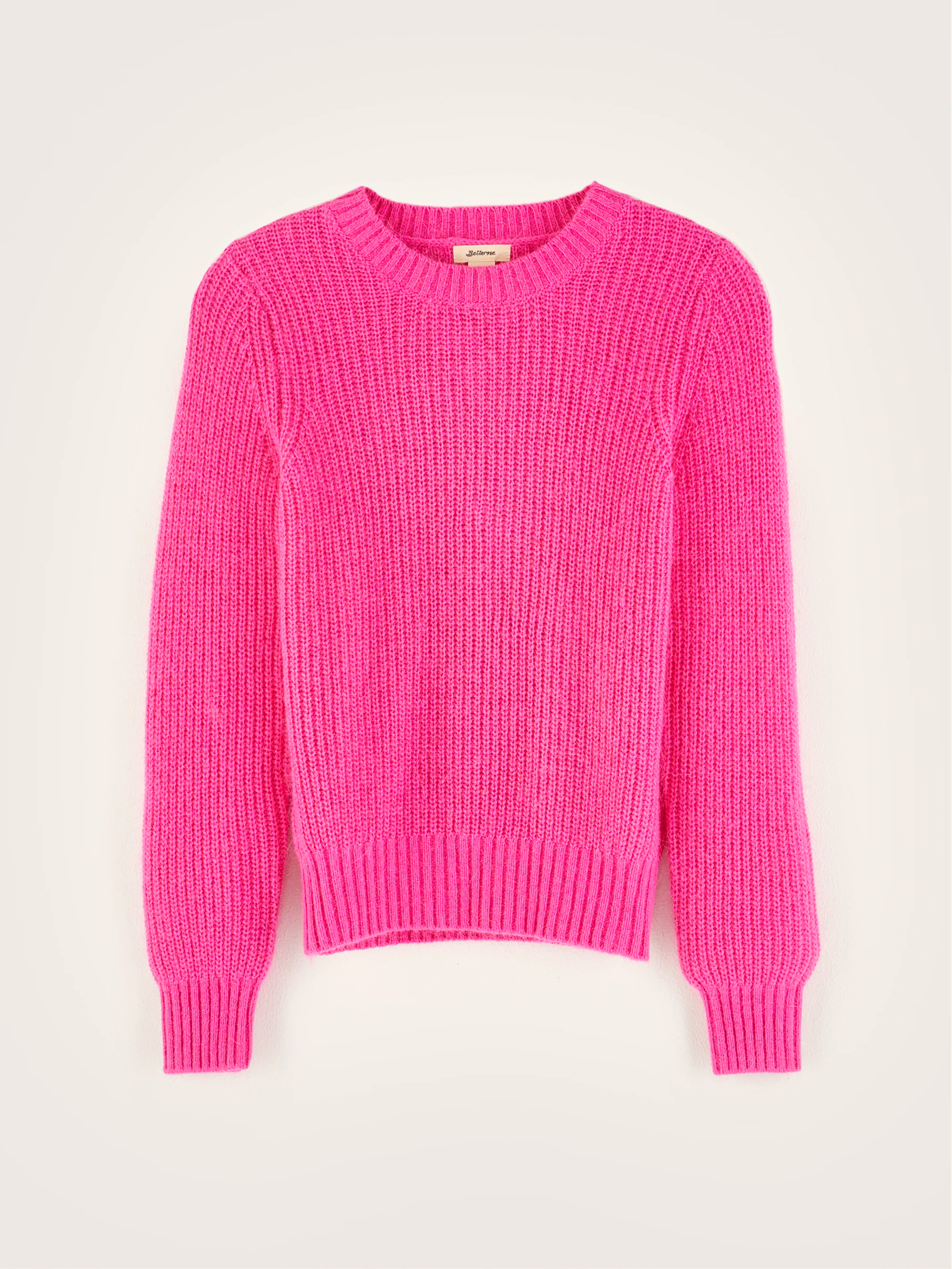 Pull Col Rond Diot - Fushia Pour Fille | Bellerose