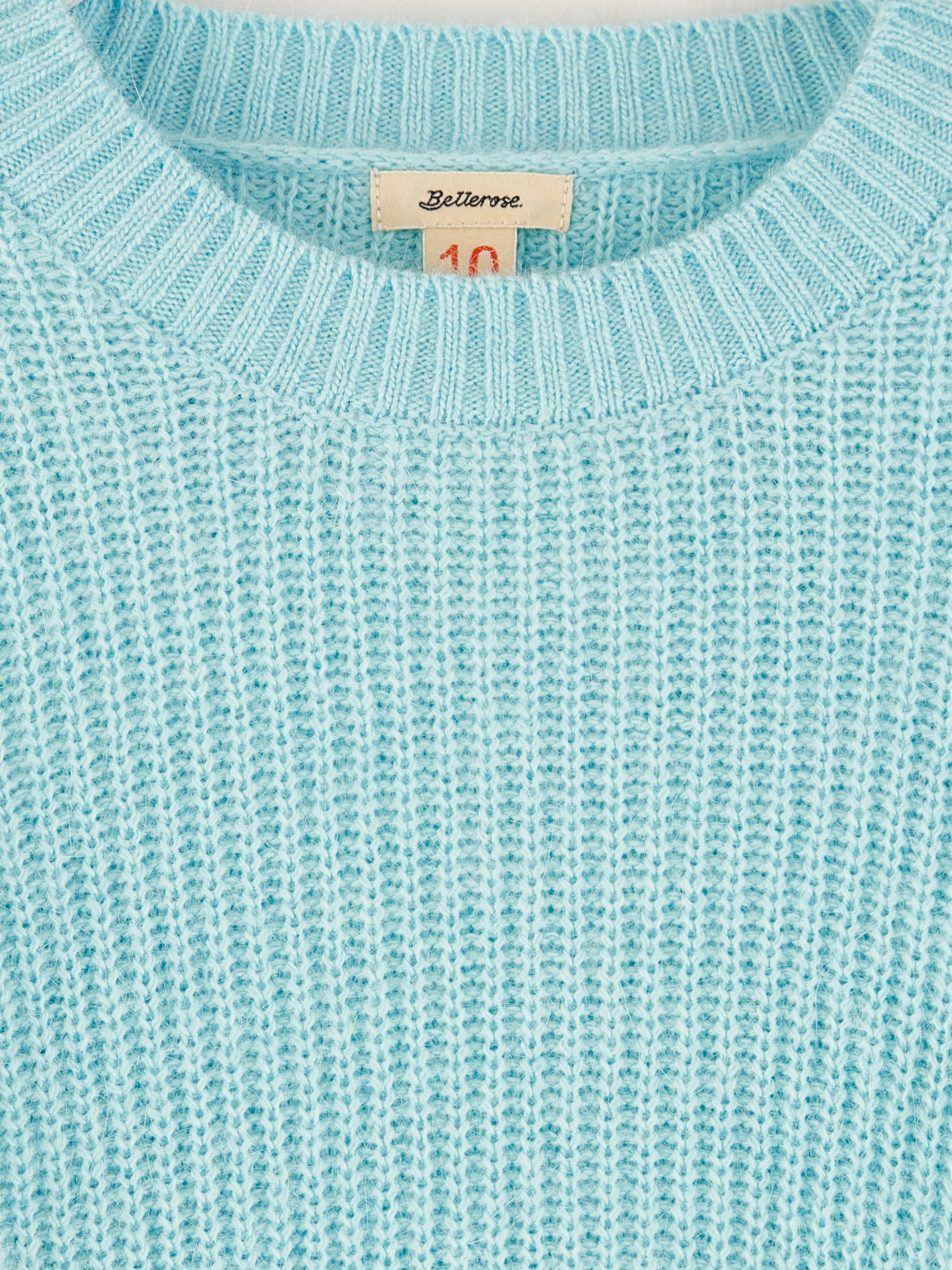 Pull Col Rond Diot - Glacier Pour Fille | Bellerose