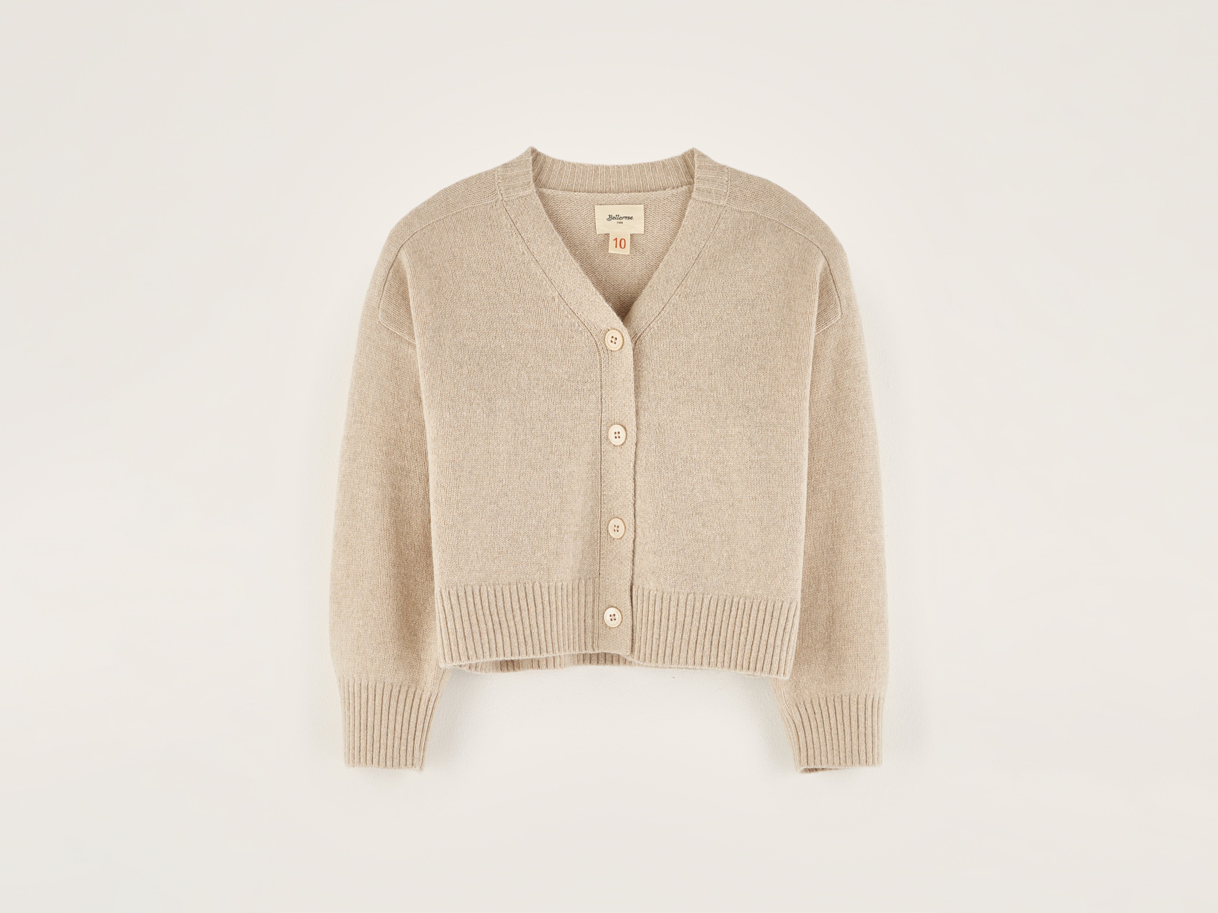 Gimp v-hals cardigan (242 / G / OATMEAL)