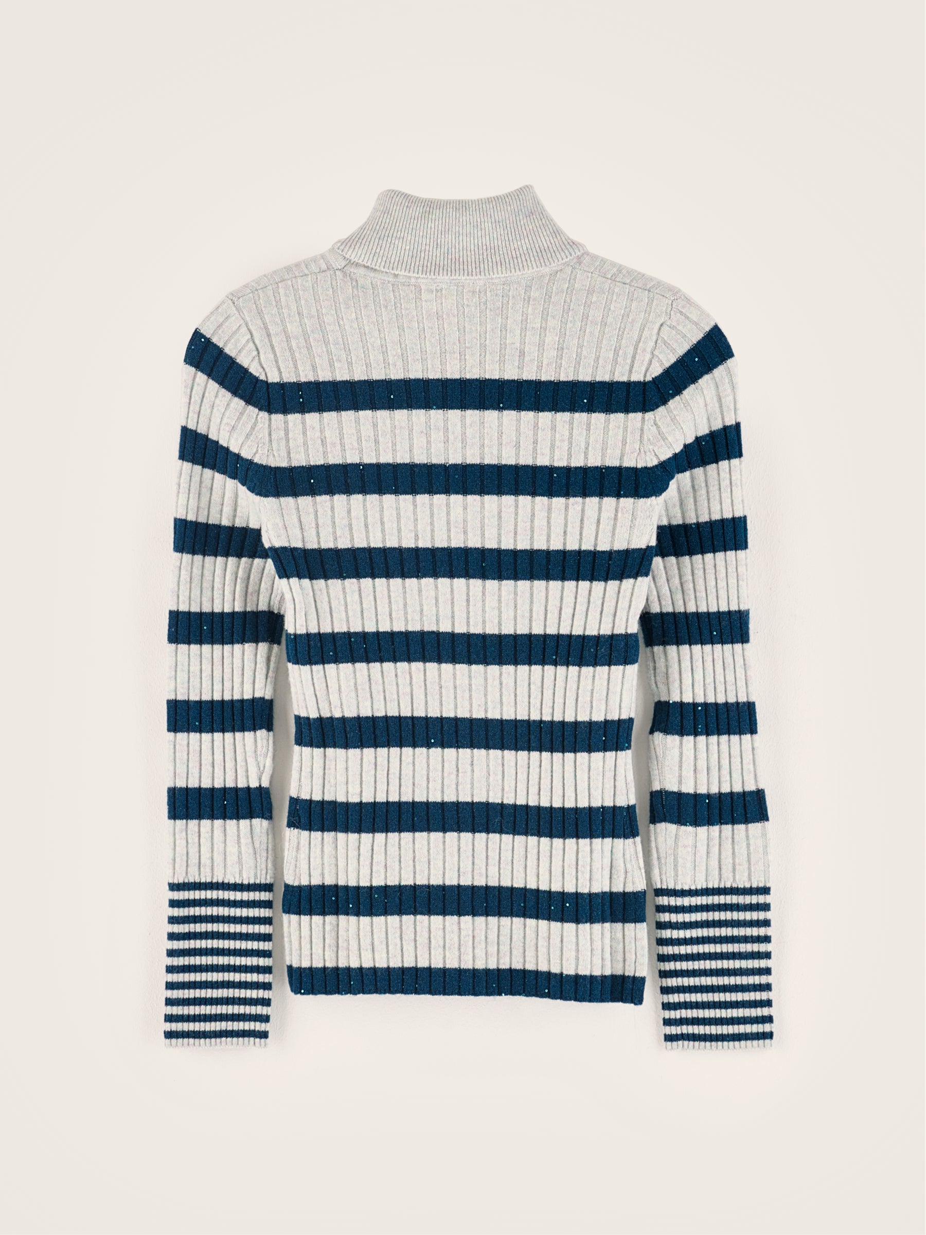 Ayre High-neck Sweater - Blue jeans / Multicolor For Girls | Bellerose