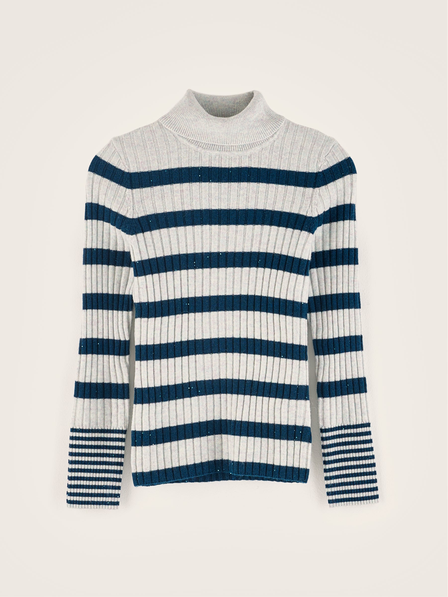 Pull Col Montant Ayre - Blue jeans / Multicolor Pour Fille | Bellerose