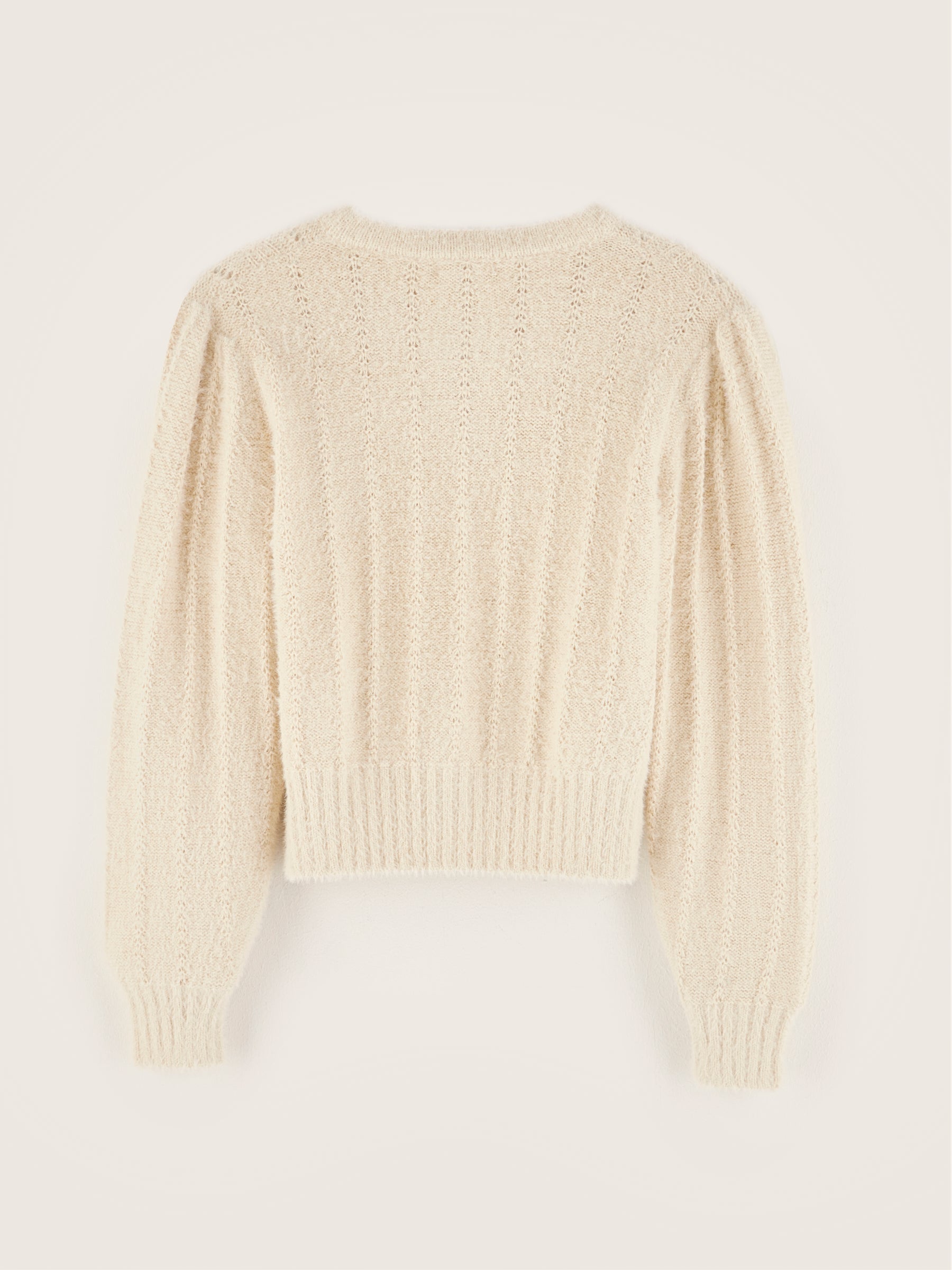 Golter Round-neck Cardigan - Milky way For Girls | Bellerose