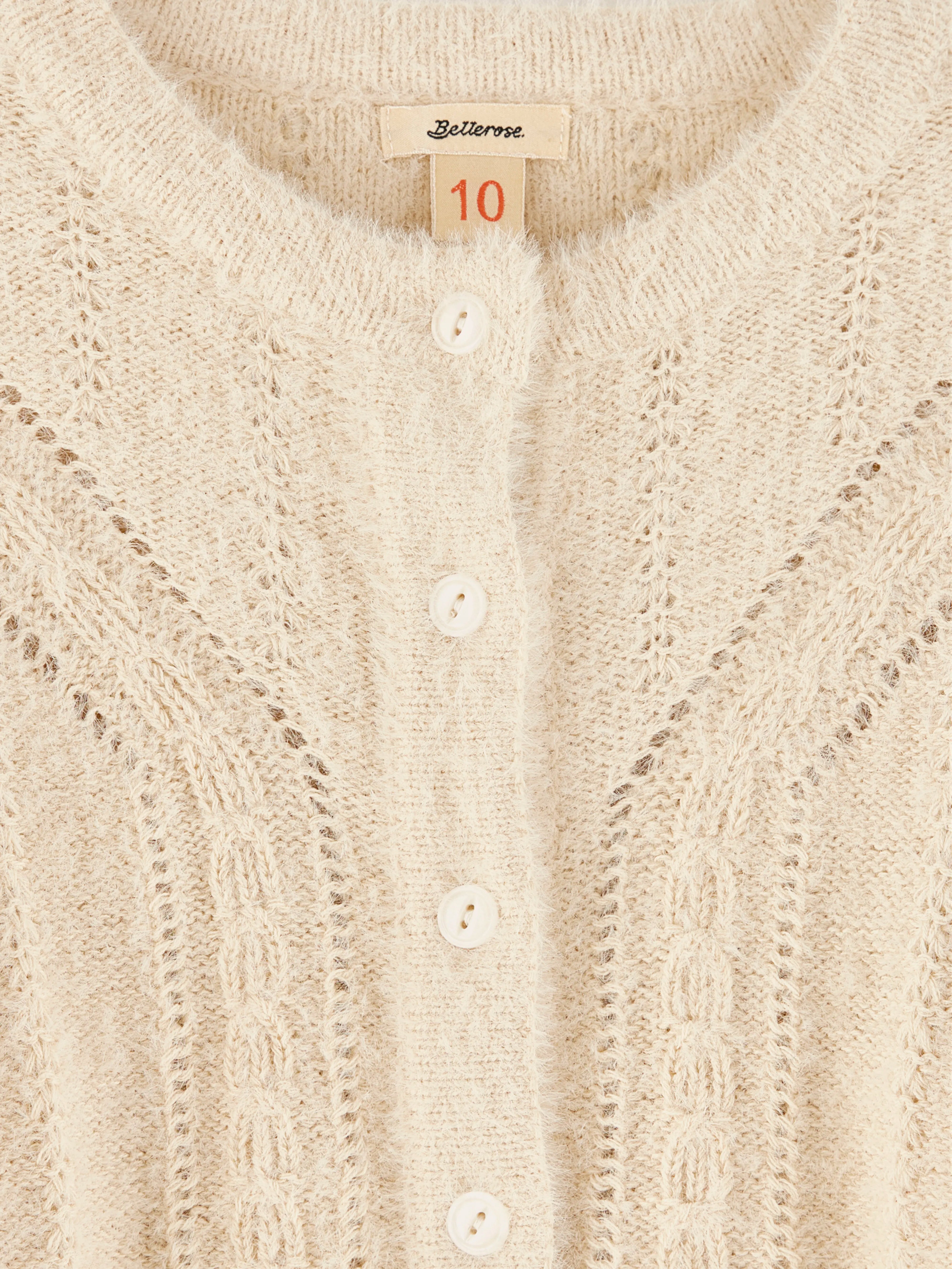 Cardigan Col Rond Golter - Milky way Pour Fille | Bellerose