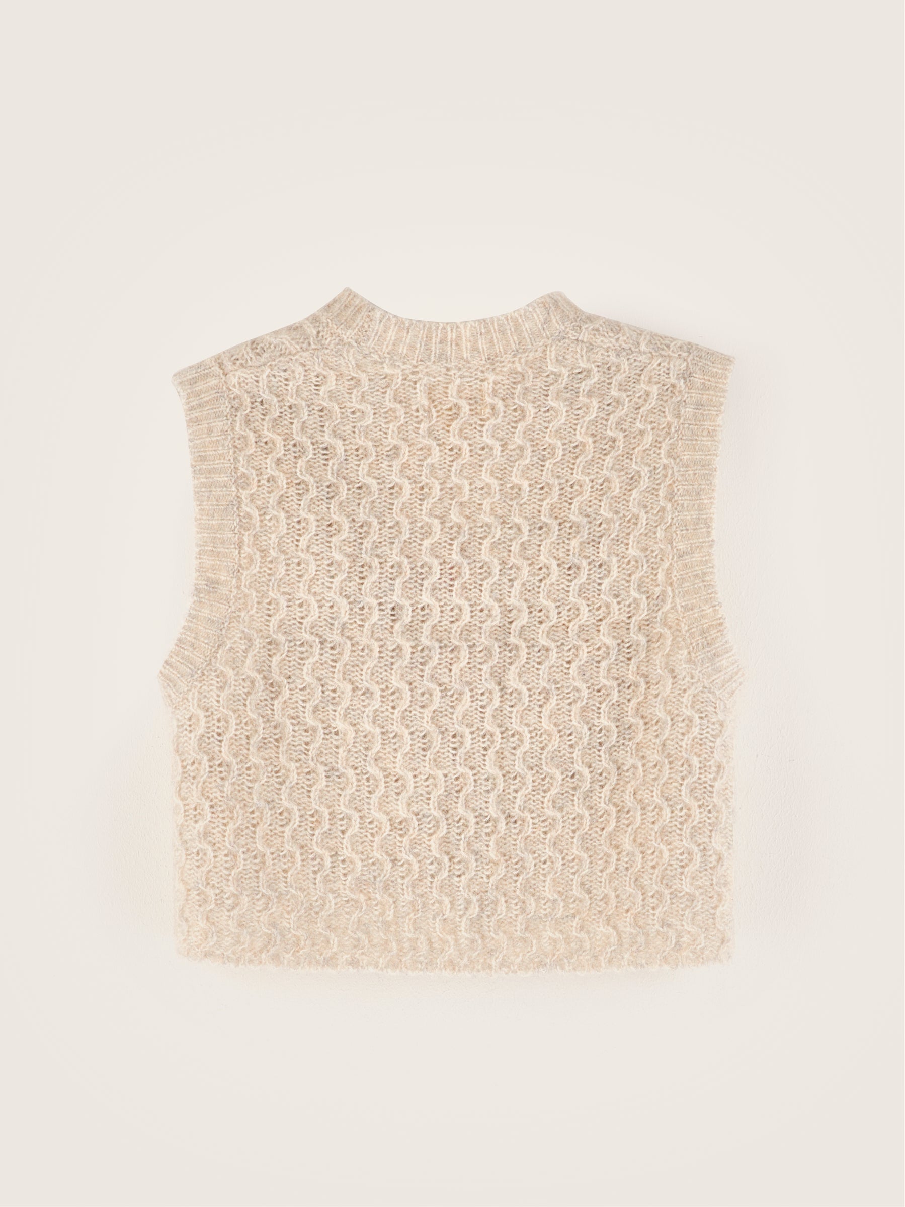 Genu Sleeveless Sweater - Oyster For Girls | Bellerose