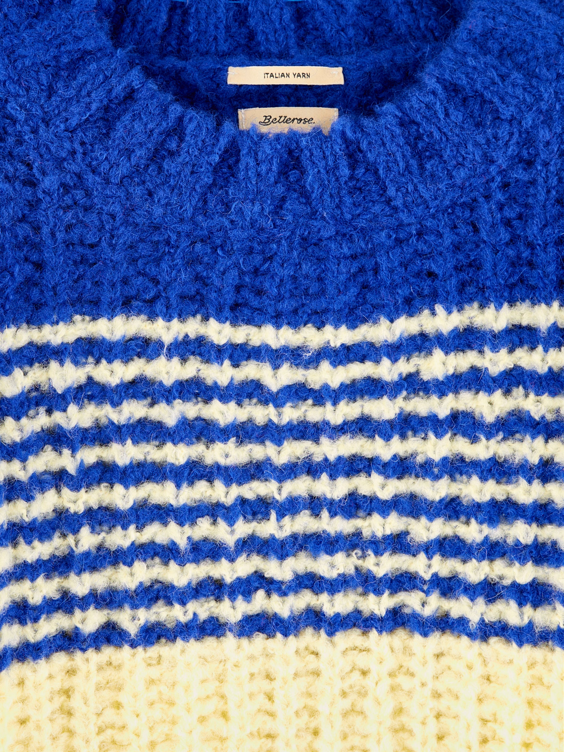 Agond Round-neck Sweater - Butter / Lazuli For Girls | Bellerose