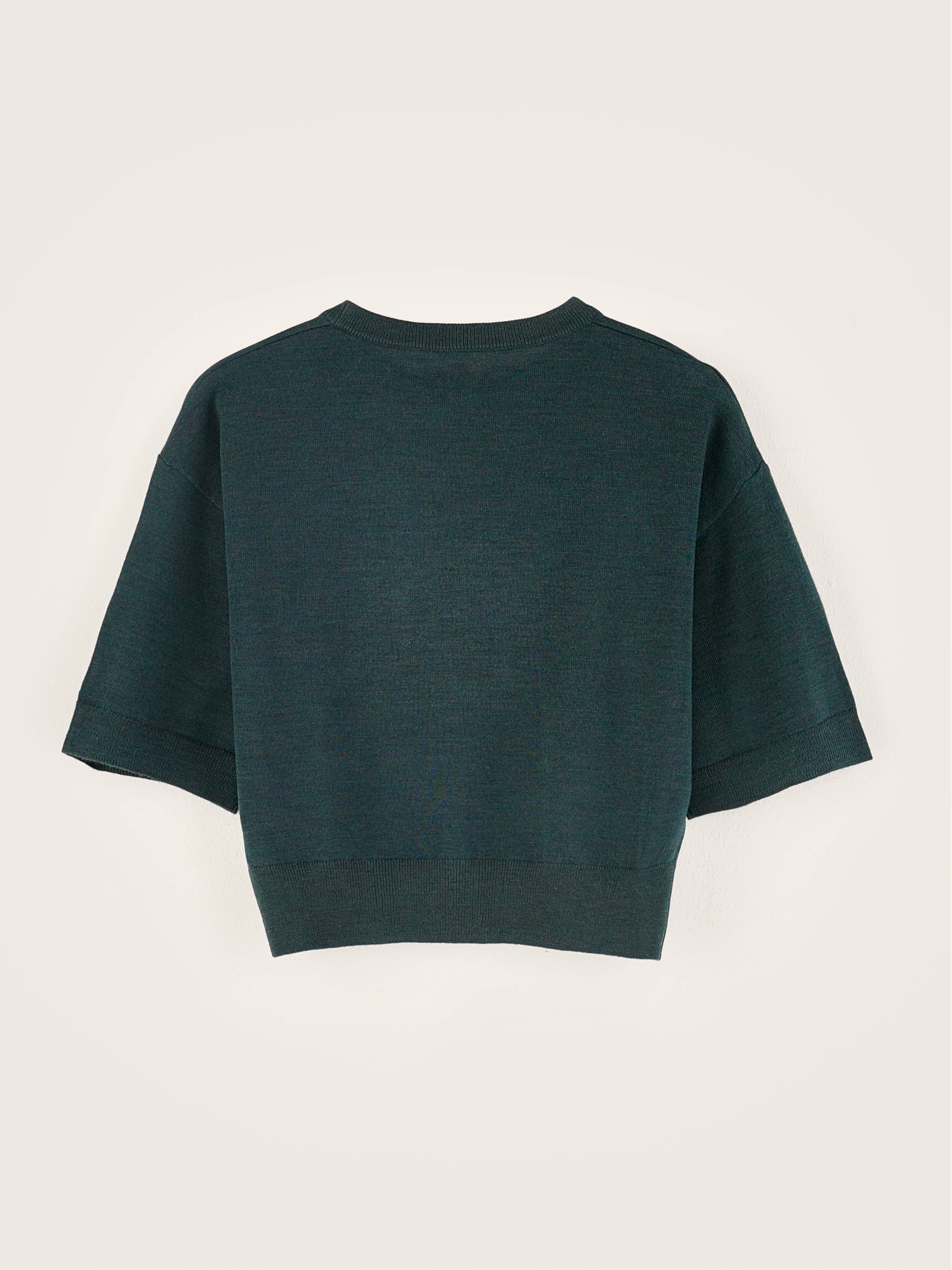 Sare short-sleeve sweater (242 / G / BOTTLE)