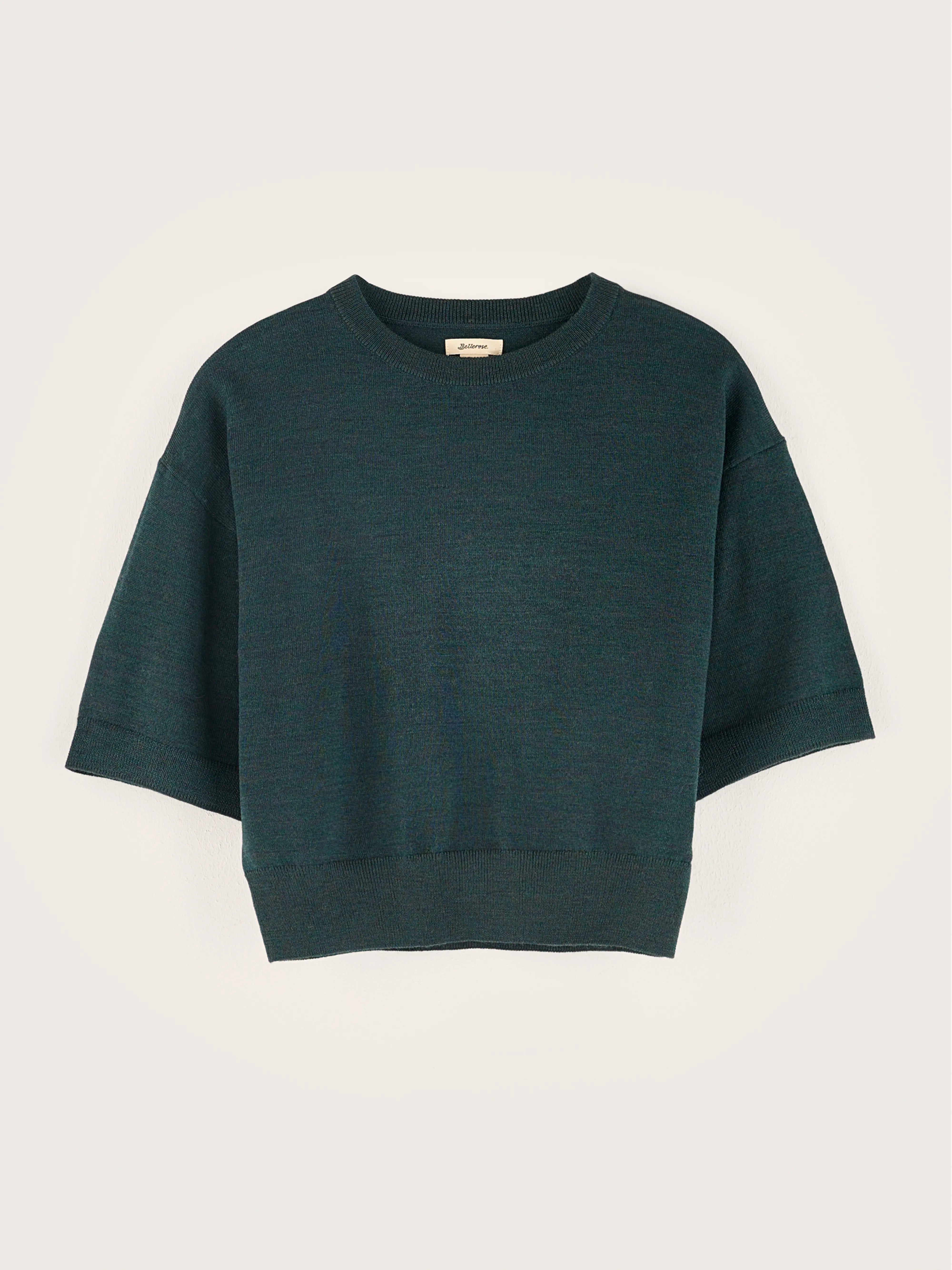 Sare short-sleeve sweater (242 / G / BOTTLE)