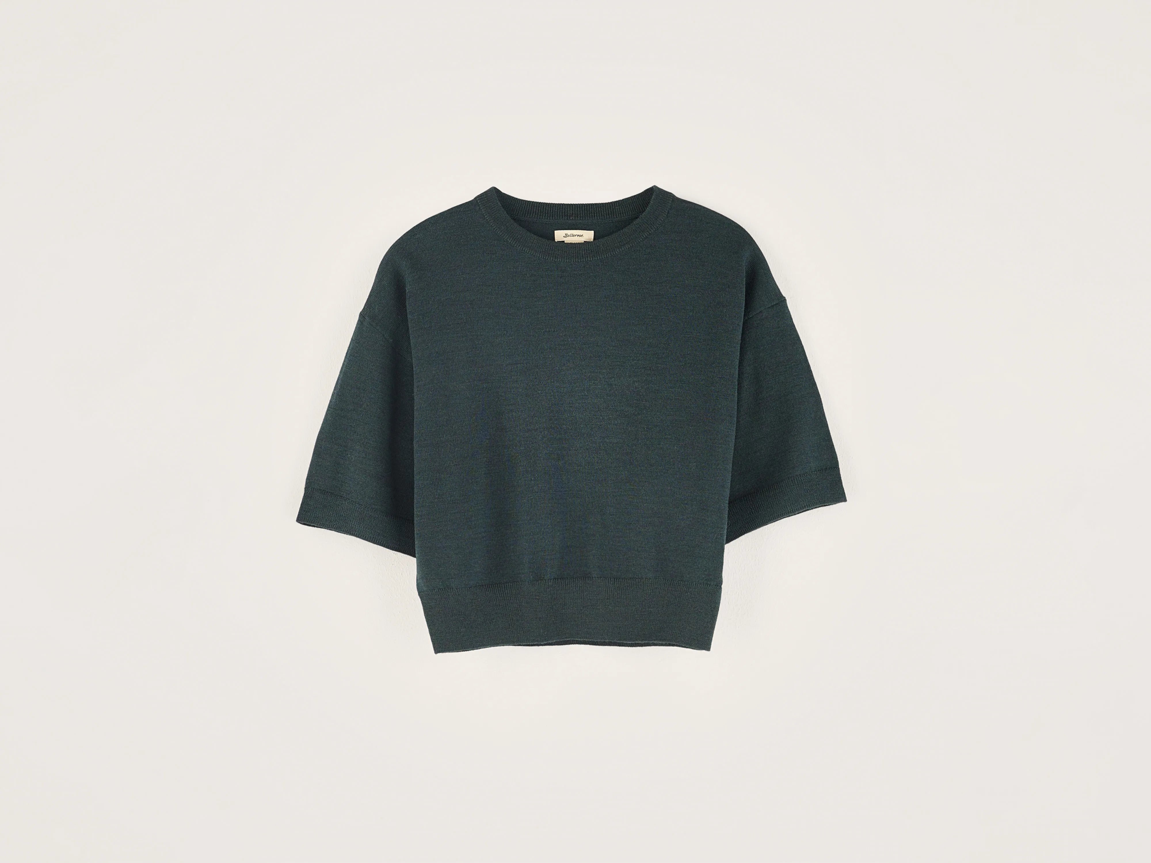 Sare short-sleeve sweater (242 / G / BOTTLE)