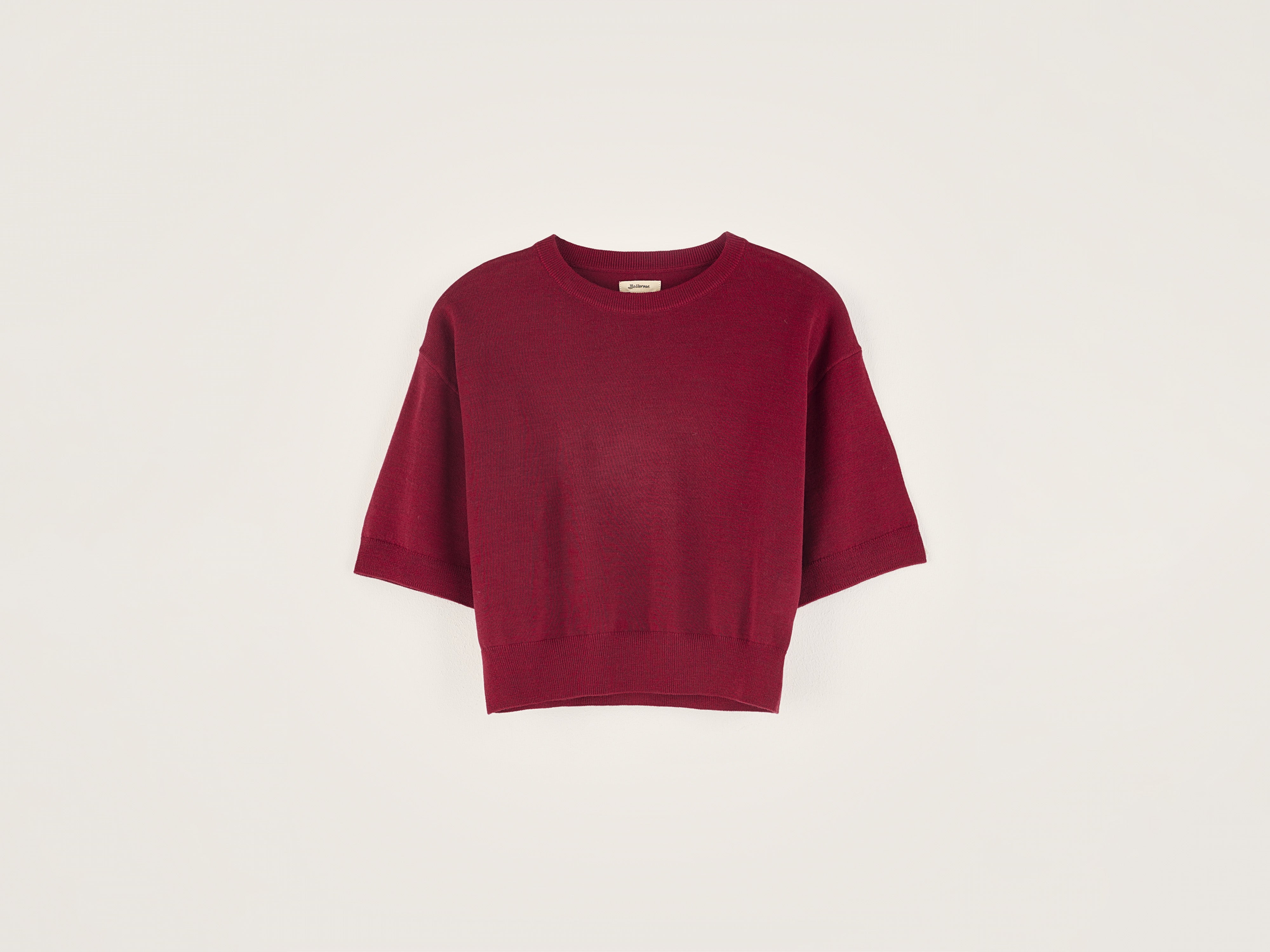 Sare short-sleeve sweater (242 / G / RED DAHLIA)