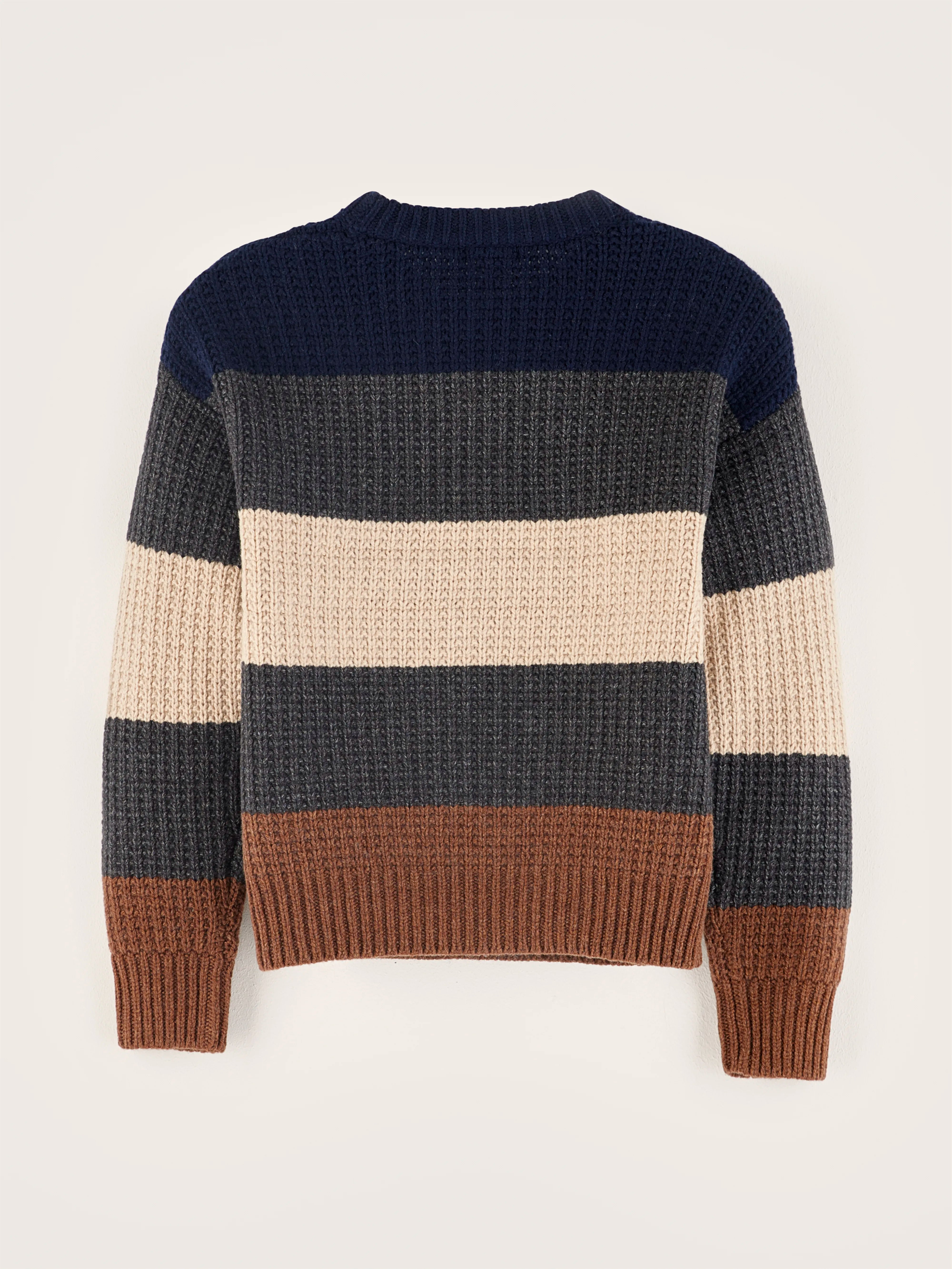 Giman Crew-neck Sweater - America / Oatmeal For Boys | Bellerose