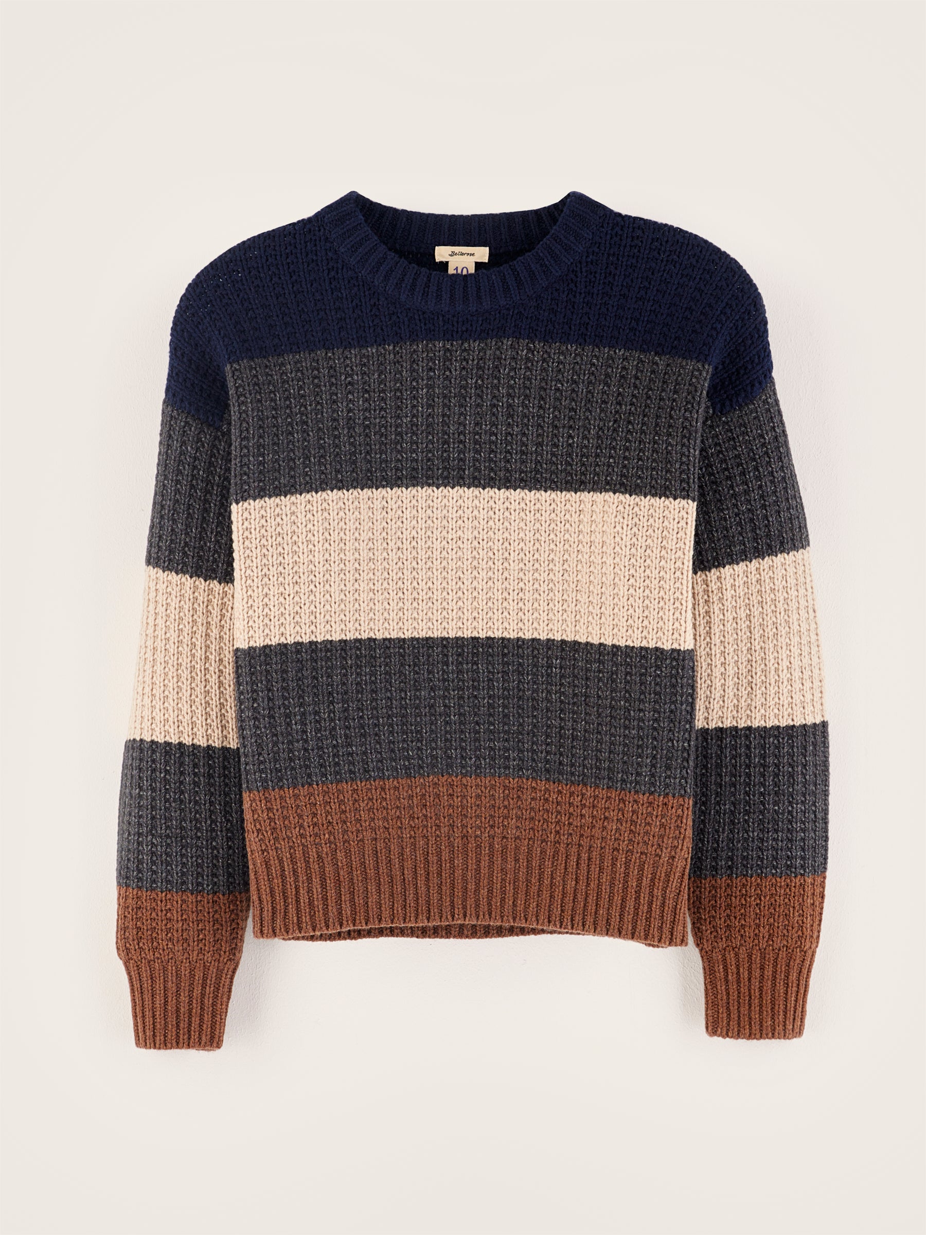 Pull Col Rond Giman - America / Oatmeal Pour Garçon | Bellerose