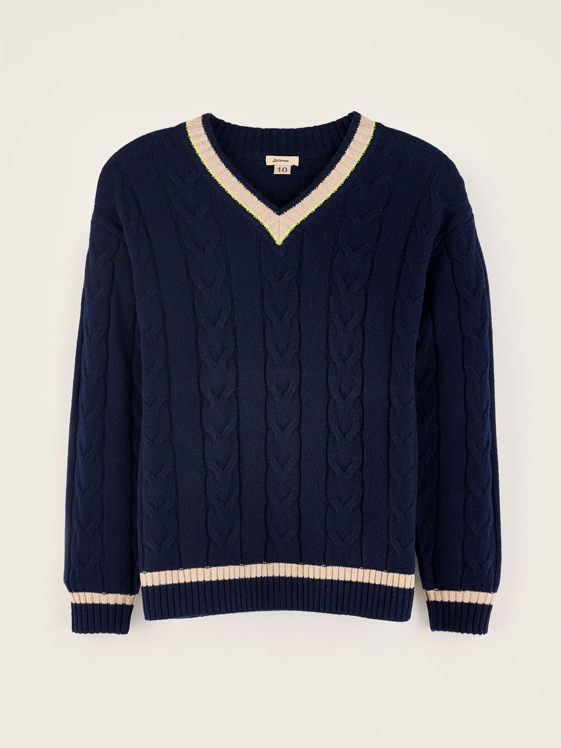 Giman Crew-neck Sweater - America / Oatmeal For Boys | Bellerose