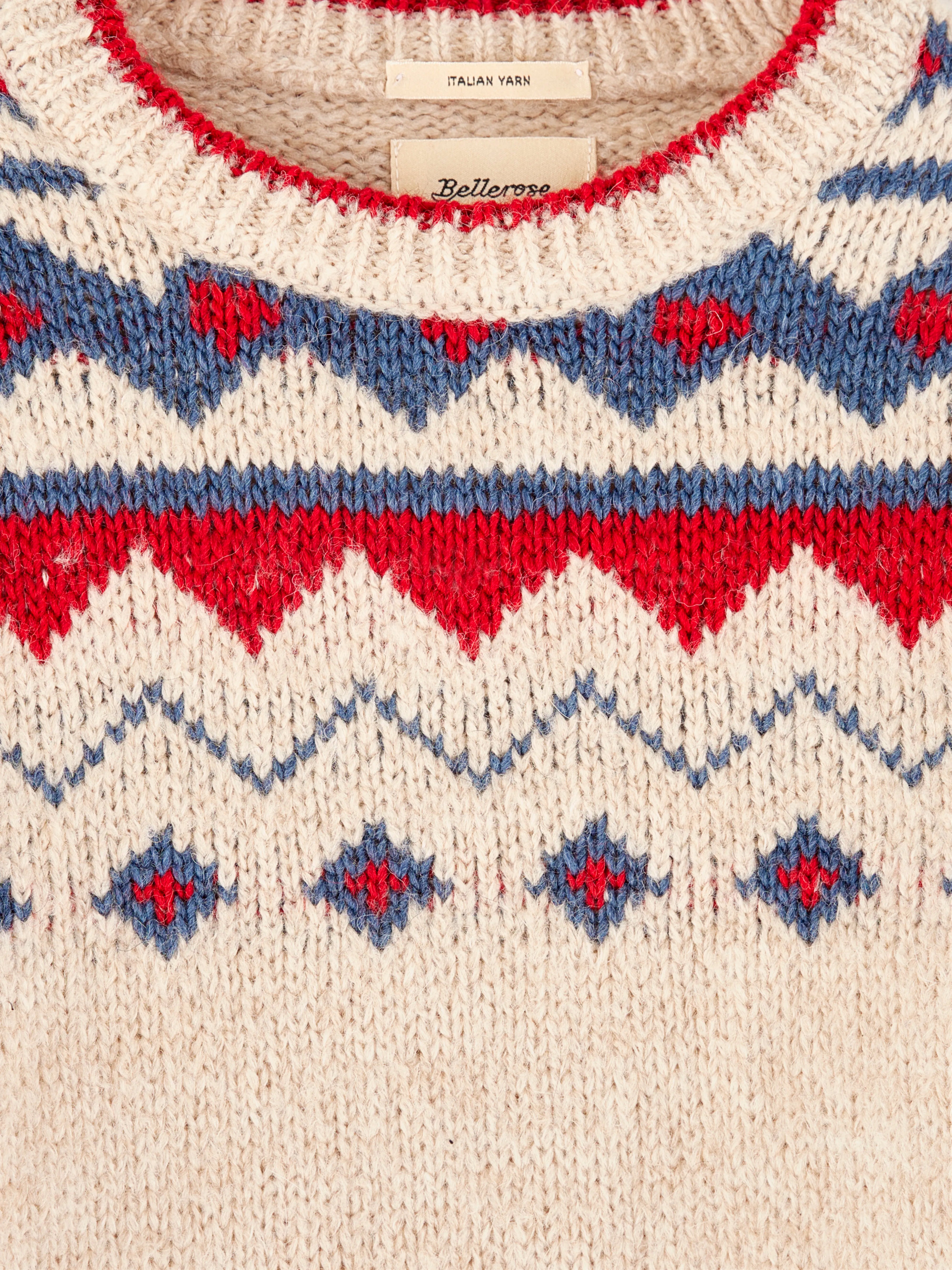 Apoty Crew-neck Sweater - Braise / Sugarcane For Boys | Bellerose