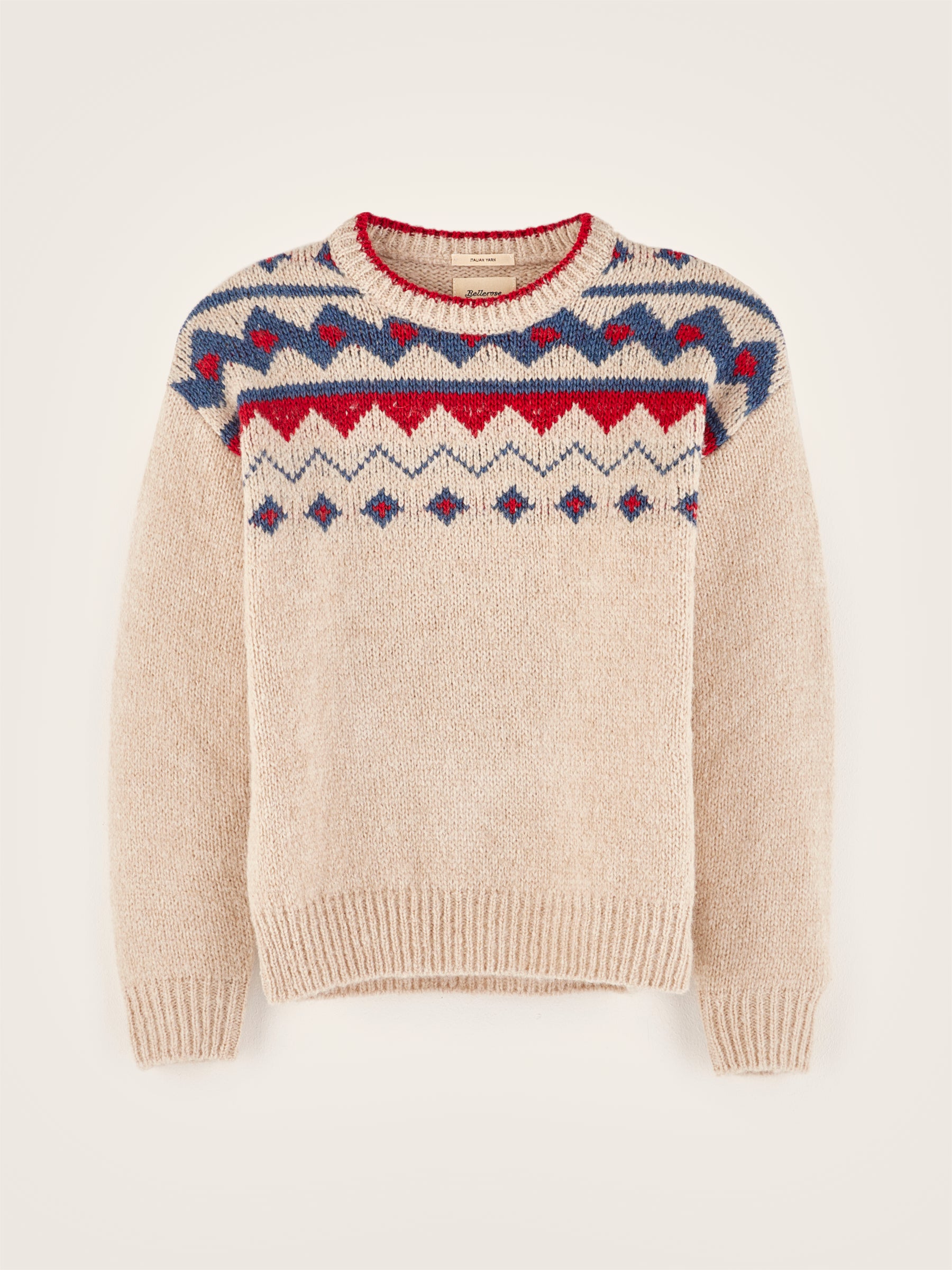 Apoty Crew-neck Sweater - Braise / Sugarcane For Boys | Bellerose