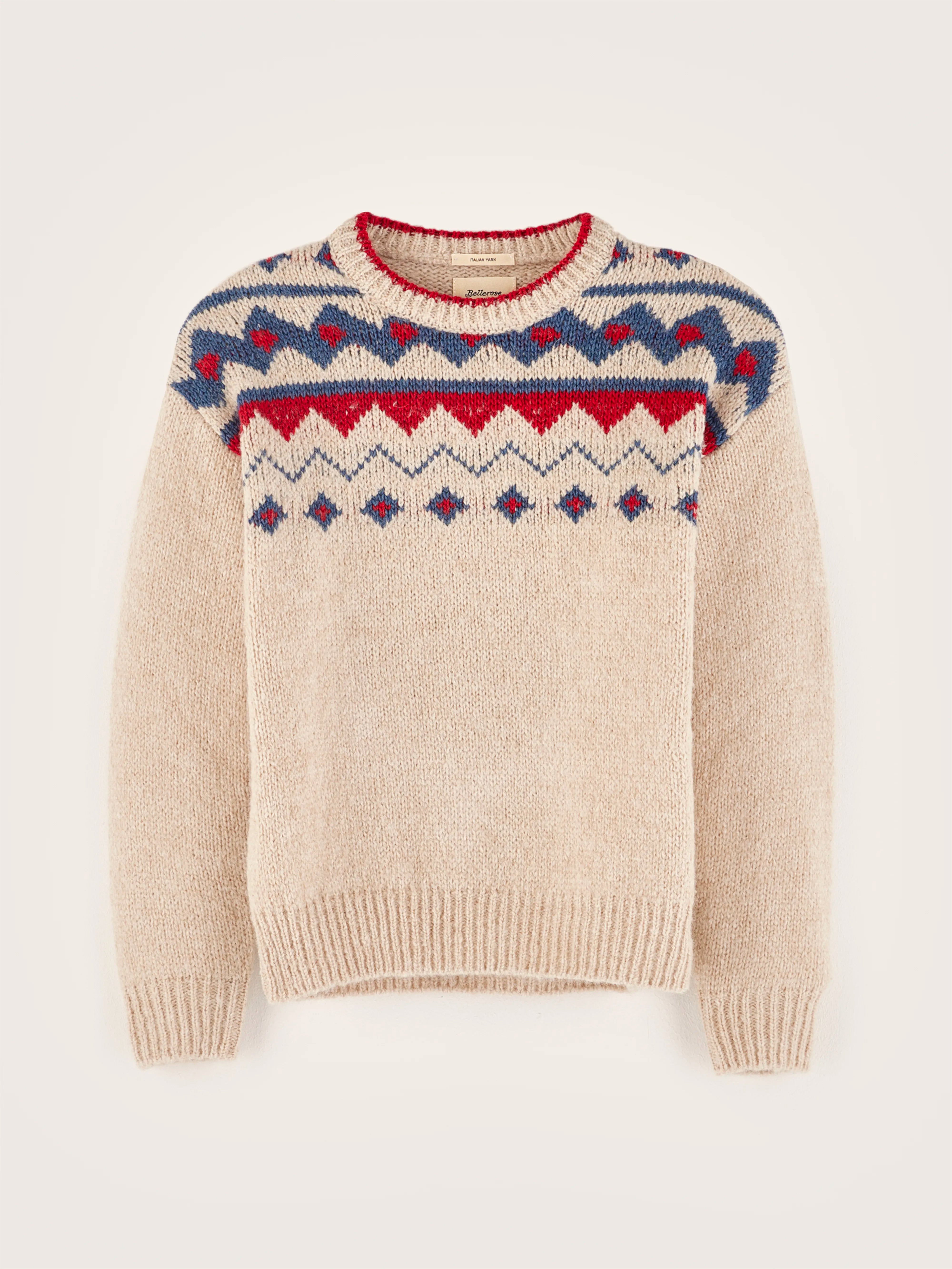 Apoty Crew-neck Sweater - Braise / Sugarcane For Boys | Bellerose