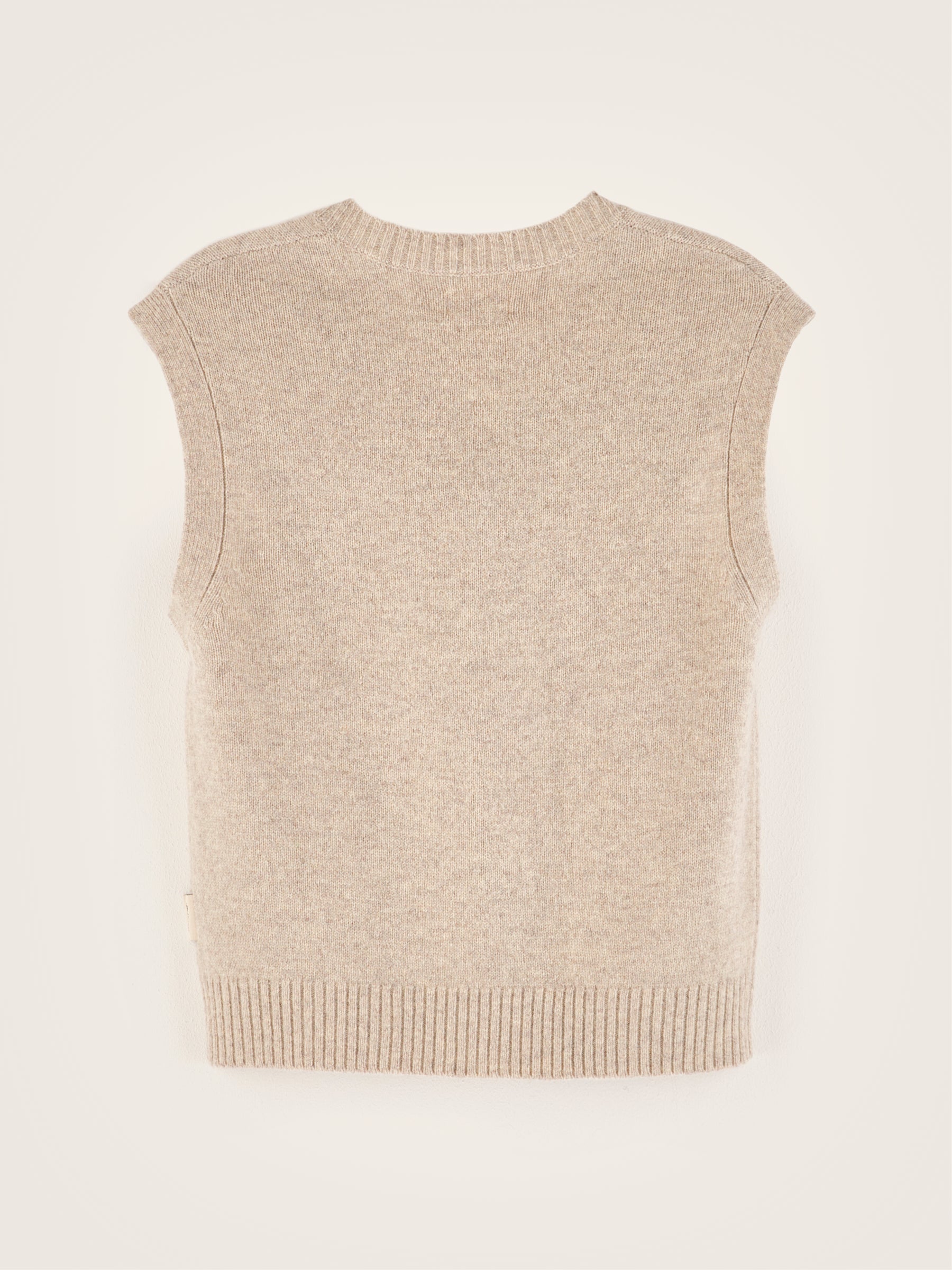 Gatty Sleeveless Sweater - Light grey For Boys | Bellerose