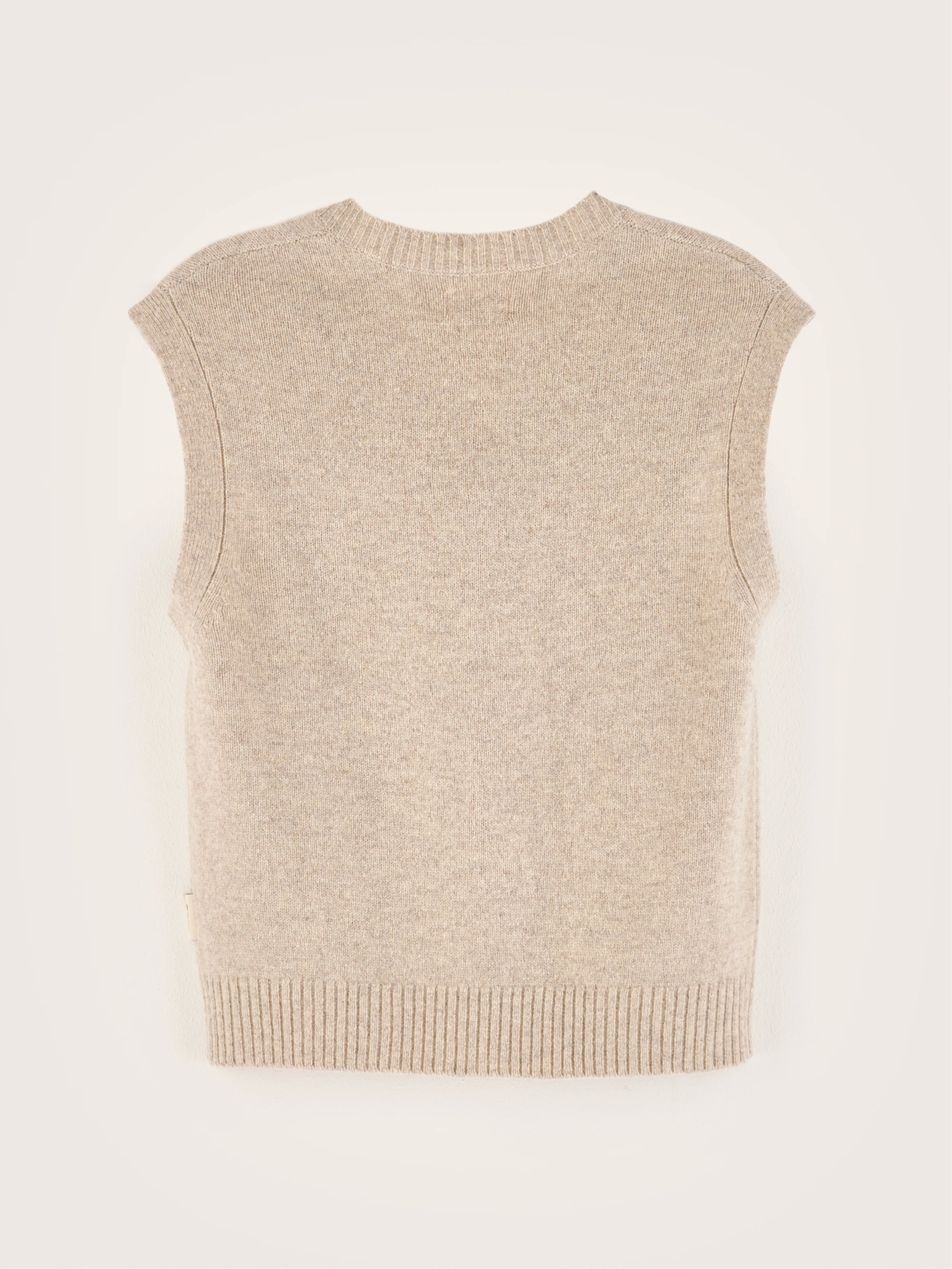 Gatty Sleeveless Sweater - Light grey For Boys | Bellerose