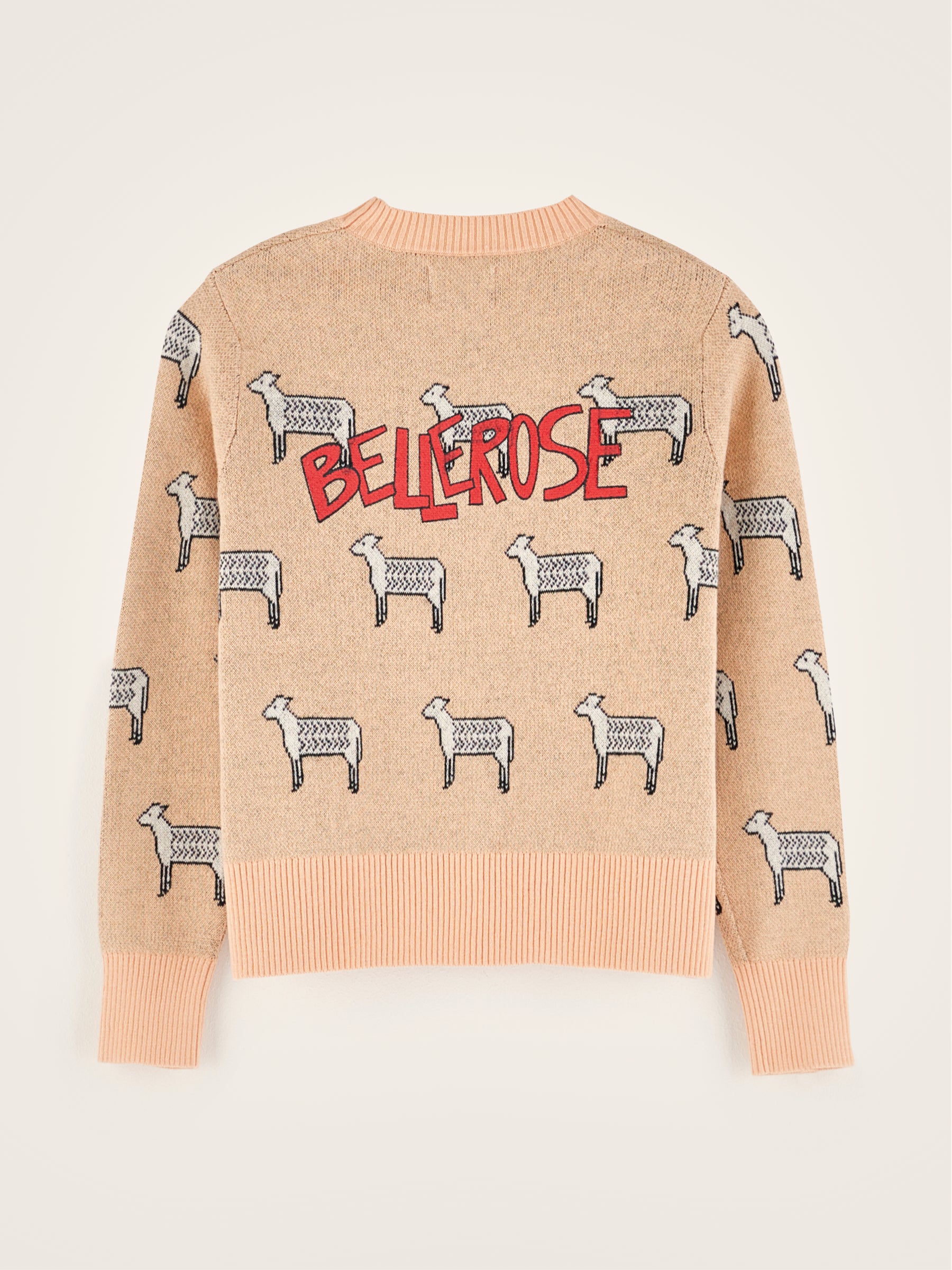 Grebe Crew-neck Sweater - Ice peach For Girls | Bellerose