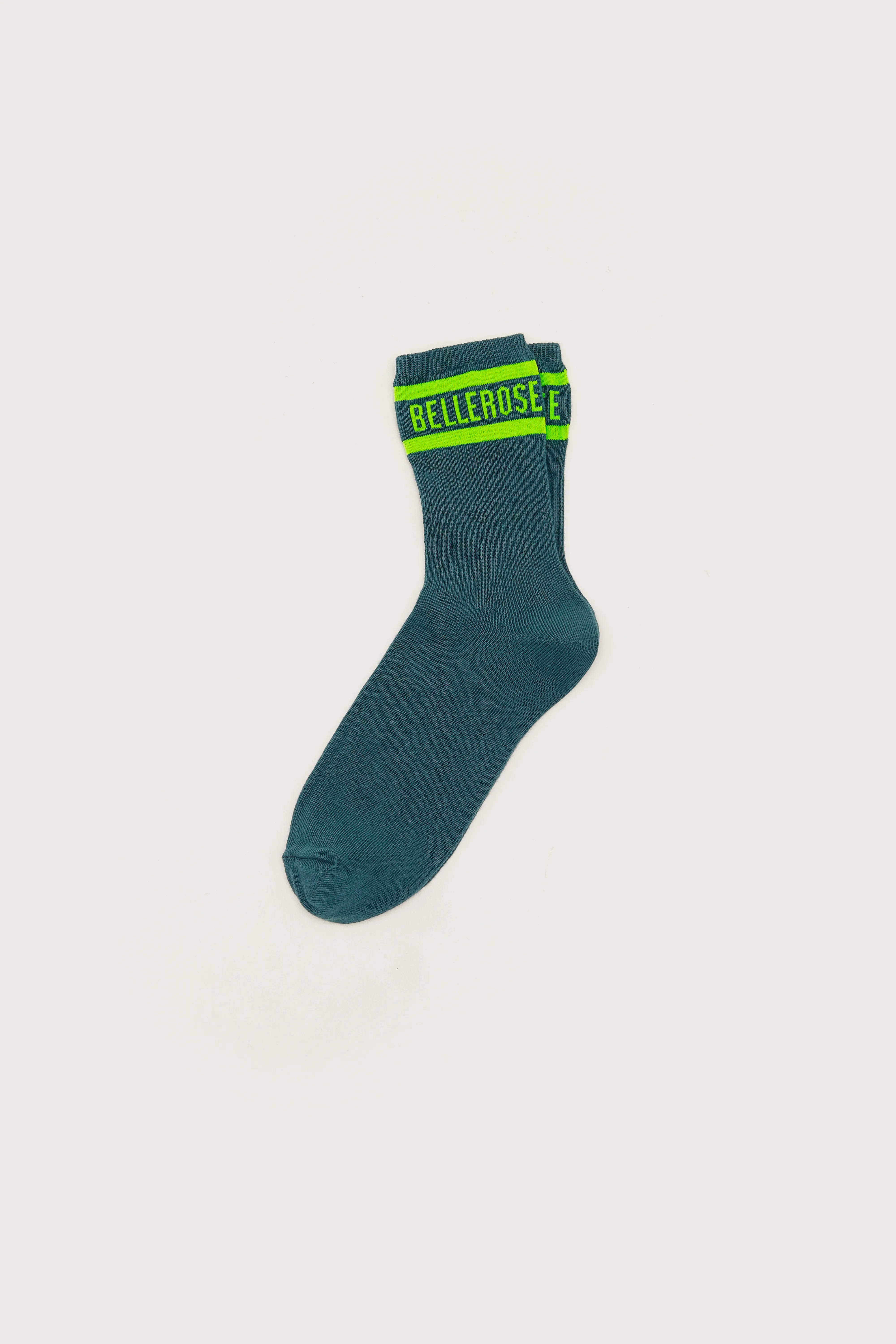 Vige Crew Socks - Fluo green / Pacific For Girls | Bellerose