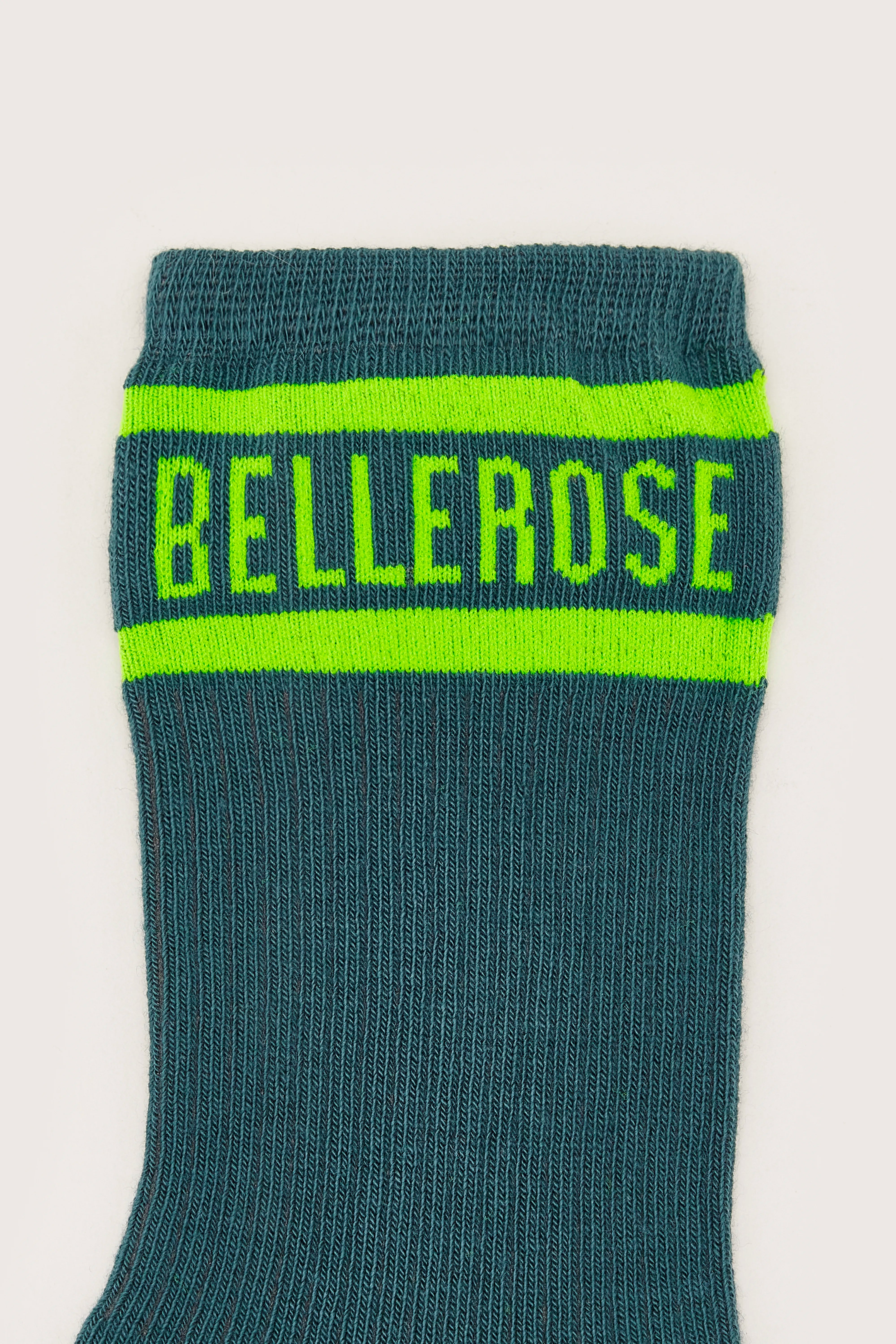 Vige Crew Socks - Fluo green / Pacific For Girls | Bellerose